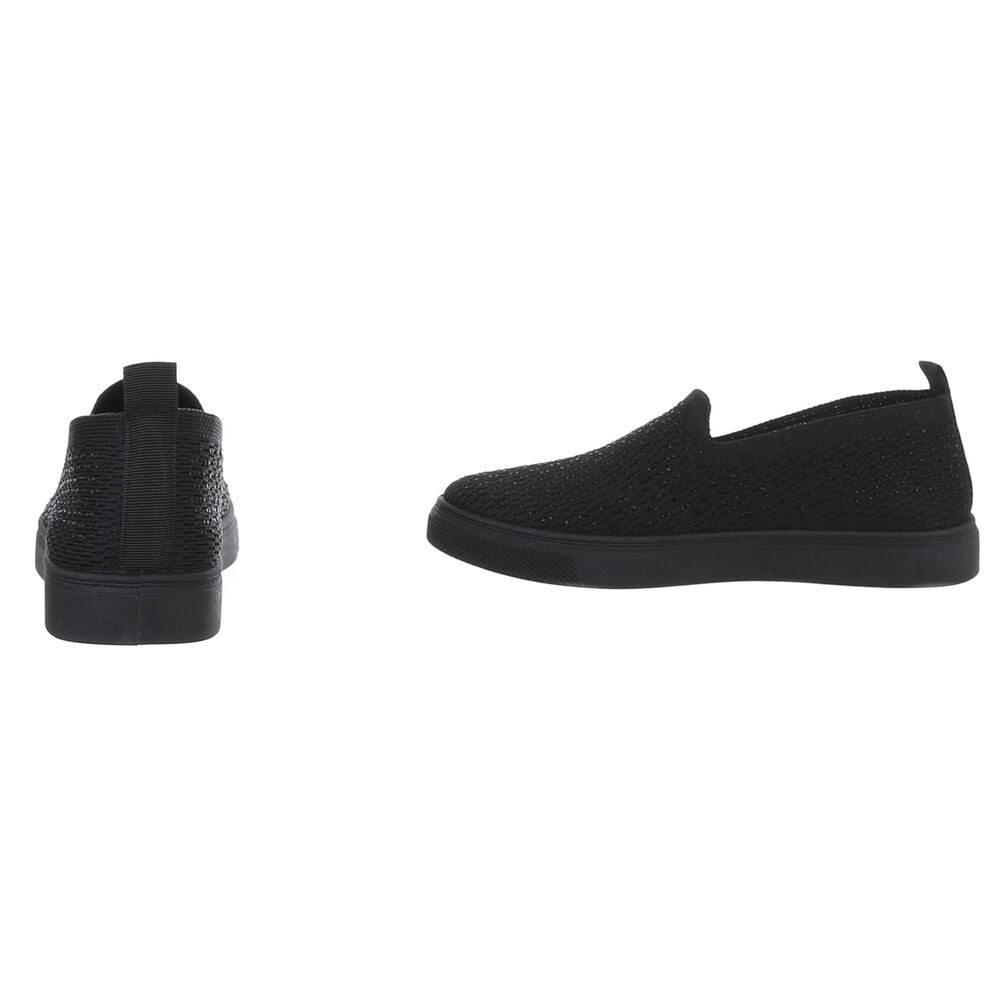 Ital-Design Damen Low-Top Freizeit Slipper (88843612) Flach Sneakers Low in Schwarz – Bild 5 von 5