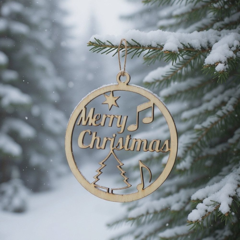 mugesh Weihnachtsbaumkugel Weihnachtskugel "Merry Christmas", für Musiker