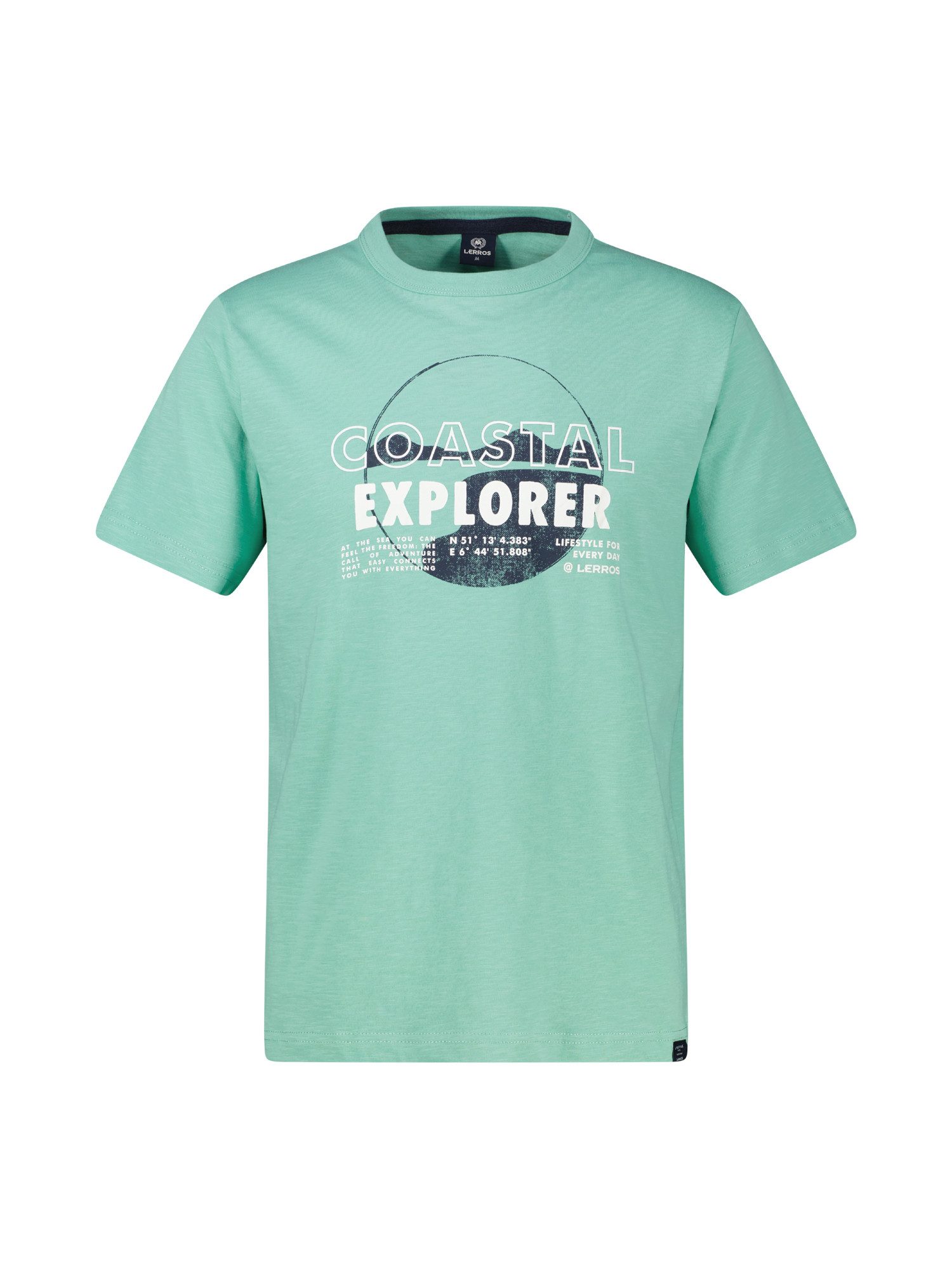LERROS T-Shirt T-Shirt mit Brustprint und Rundhalsausschnitt günstig online kaufen