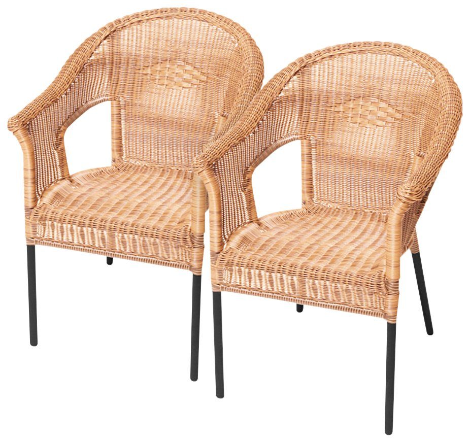 MERXX Gartensessel »Ravenna« (Set, 2 Stück), 2er Set, Polyrattan