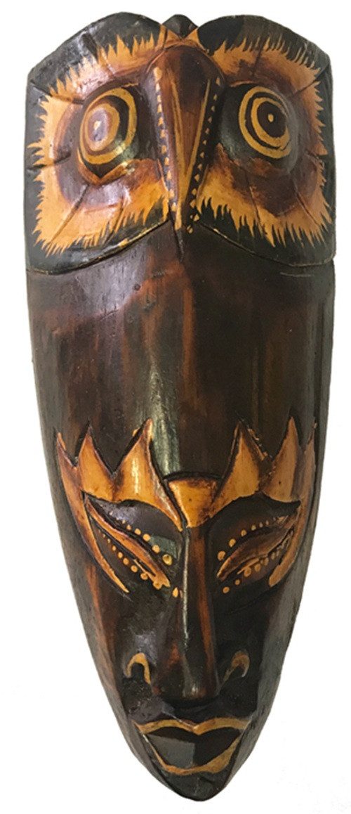 WORU Wanddekoobjekt Handgefertigte Holz-Wandmaske – 20 cm, 5 Motive wählbar