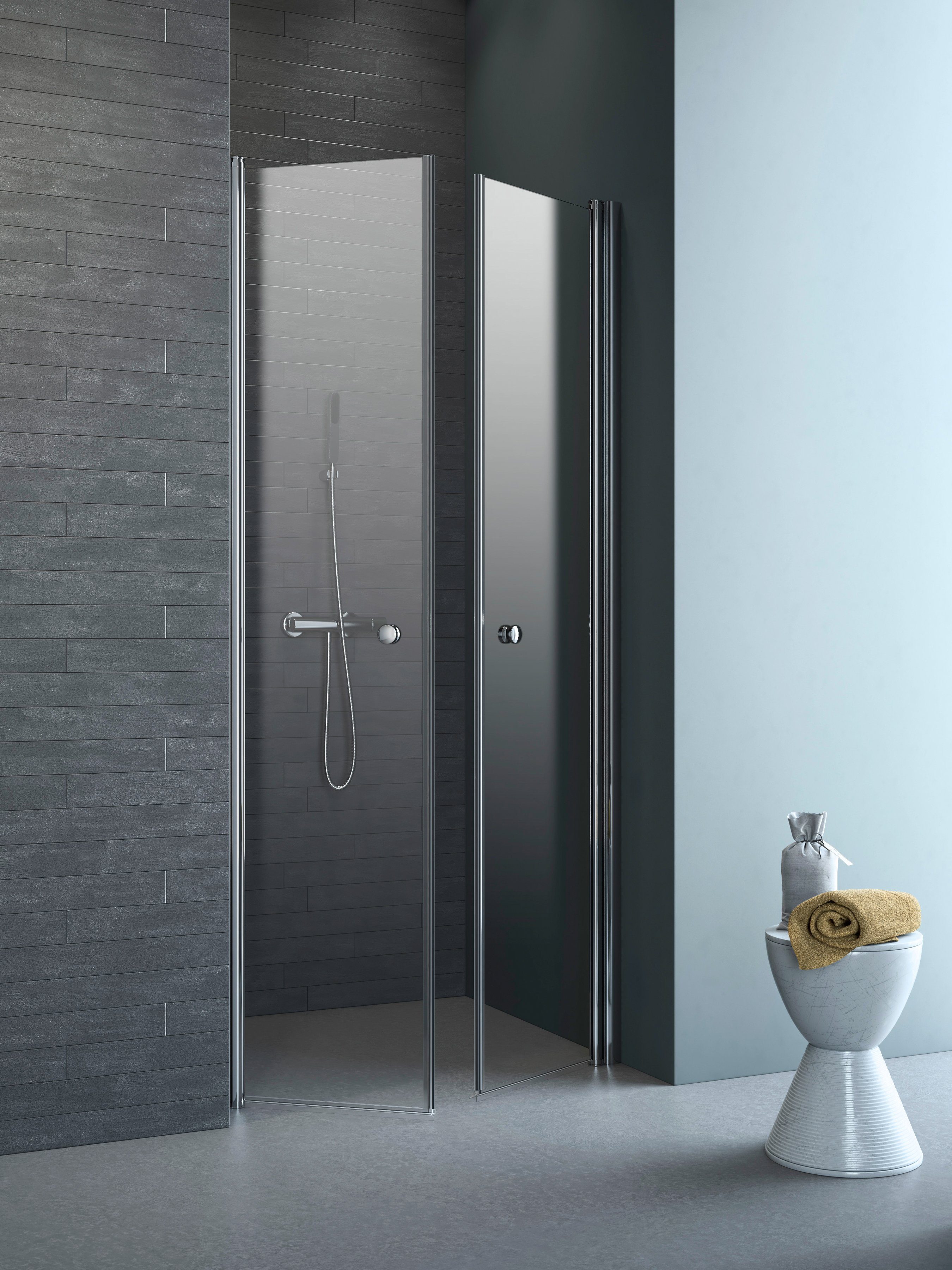 maw by GEO Dusch-Pendeltür Relax Vario, 90x202,2 cm, Sicherheitsglas, mit Verstellbereich