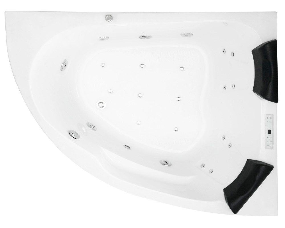 Magnolia Home Whirlpool-Badewanne Langeck Whirlpool Royal 160x125 rechts Made in Germany 21 Düsen ohne A