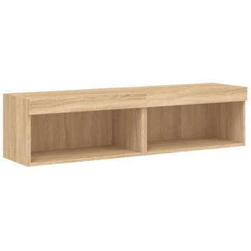 vidaXL TV-Schrank TV-Schränke mit LED-Leuchten 2 Stk Sonoma-Eiche 60x30x30 cm