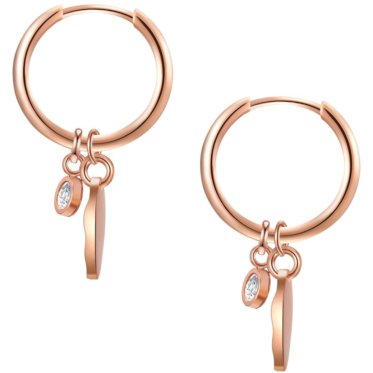 Eastside Paar Creolen roségold, aus Edelstahl günstig online kaufen