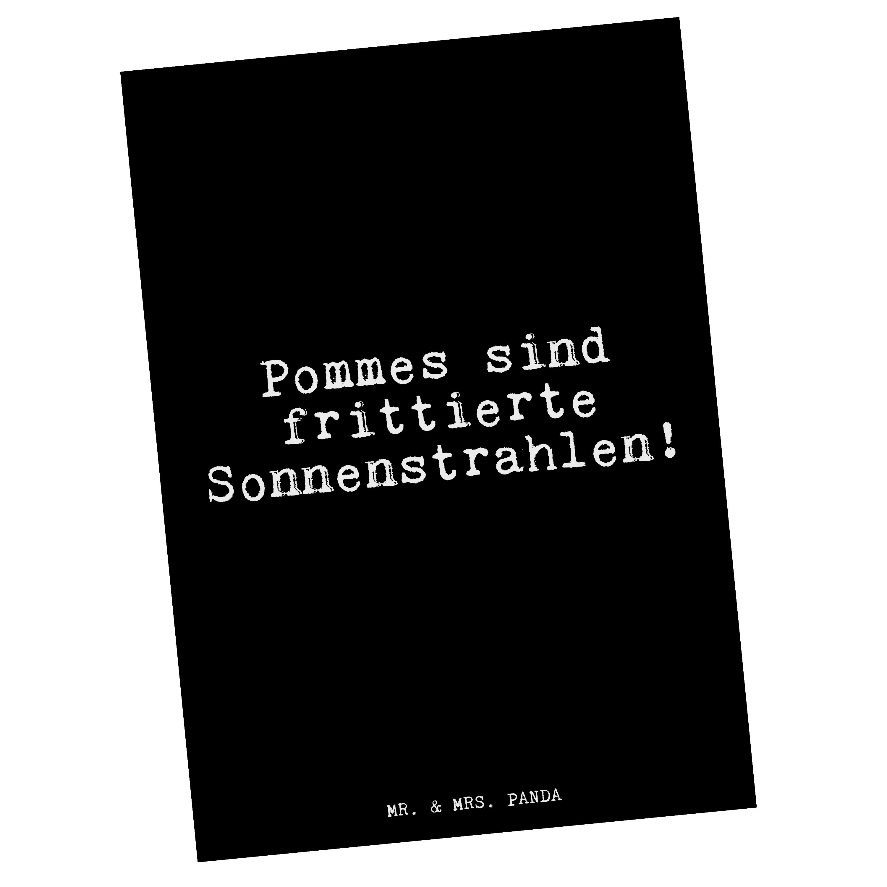 Mr. & Mrs. Panda Postkarte »Pommes sind frittierte Sonnenstrahlen