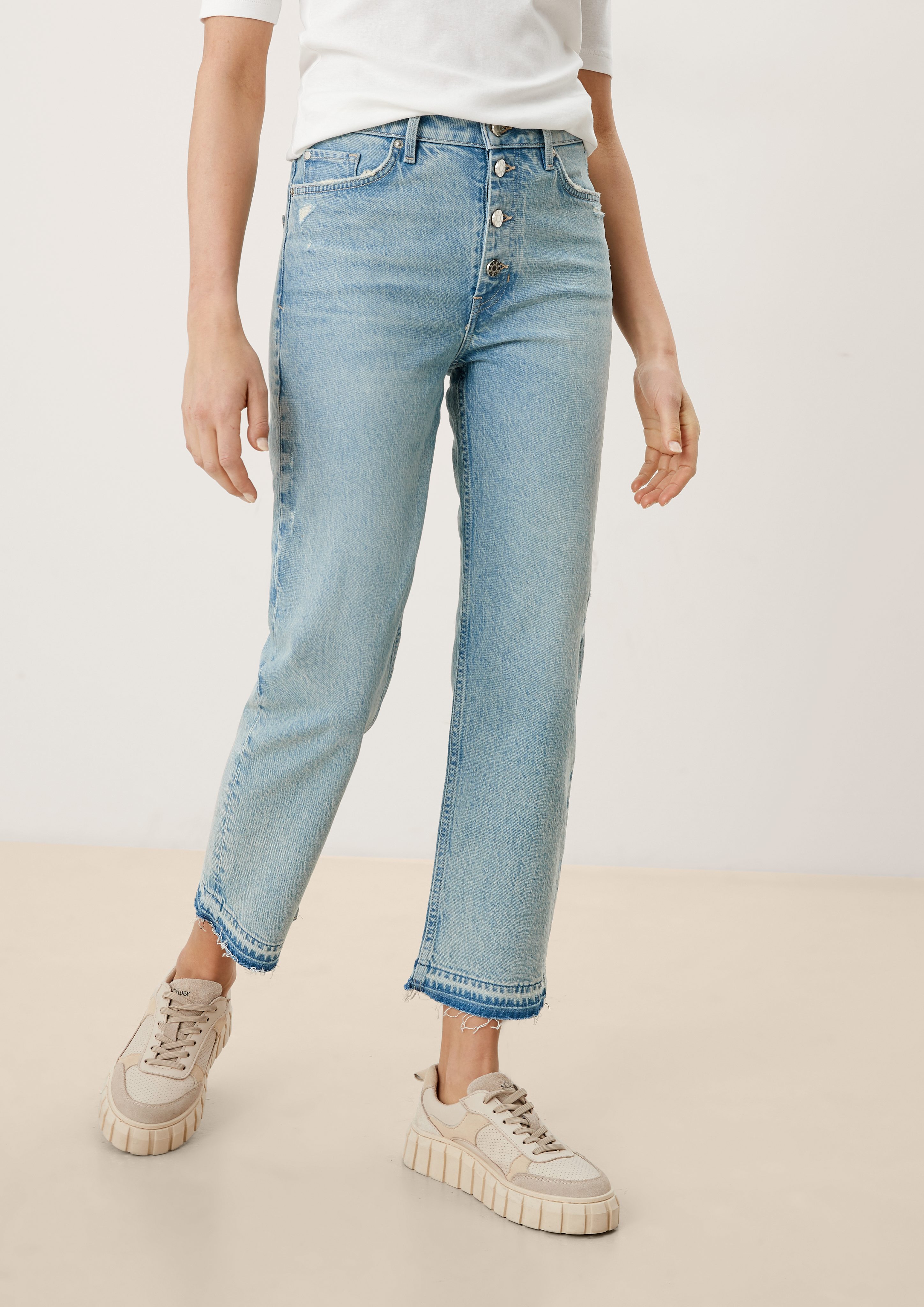 Cropped powder 7/8-Jeans blue Waschung Jeans s.Oliver Regular: