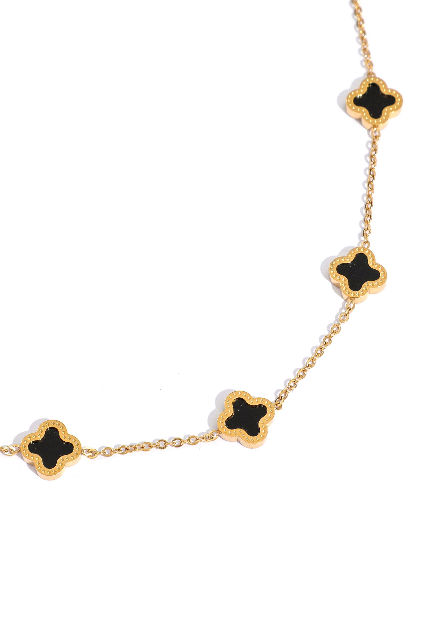 GOLDKLEIN Edelstahlkette Blume Schmuck Gold Halskette Anhänger, Angebot - Damen Herren mit Schmuckbox - Sale bis 31.10.2026 – Bild 2 von 3