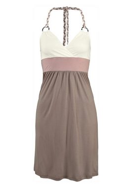 Beachtime Strandkleid mit Color-Blocking-Optik, Neckholderkleid, Minikleid