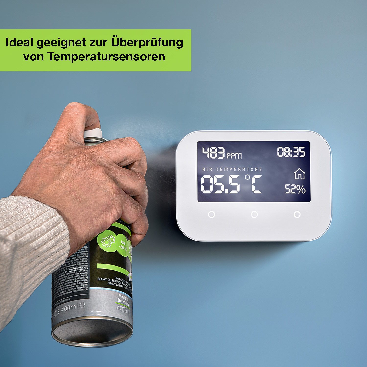 Spraytive Kältemittel 3x 400ml Kältespray Werkstatt: Eisspray, Vereisungsspray bis -50°C, Made in Germany
