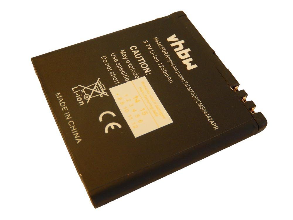 vhbw kompatibel mit Audioline Amplicom PowerTel M6700L, M6700 Smartphone-Akku Li-Ion 1250 mAh (3,7 V)