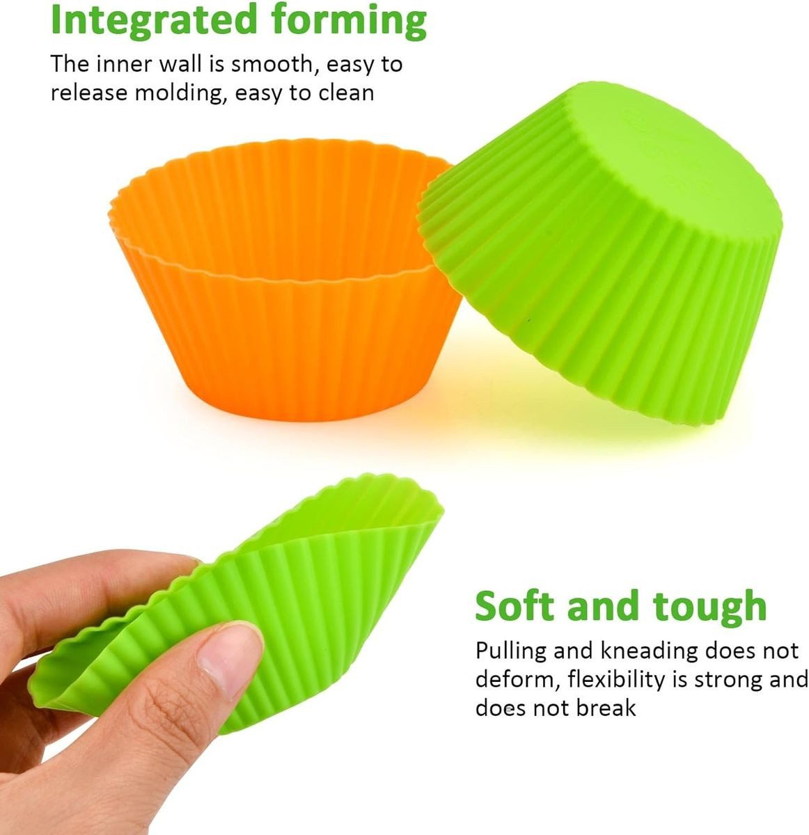 König Design Muffinform Backform Silikon Wiederverwendbare Muffinformen, (Set 16-tlg), Muffinförmchen Cupcake BPA-Frei