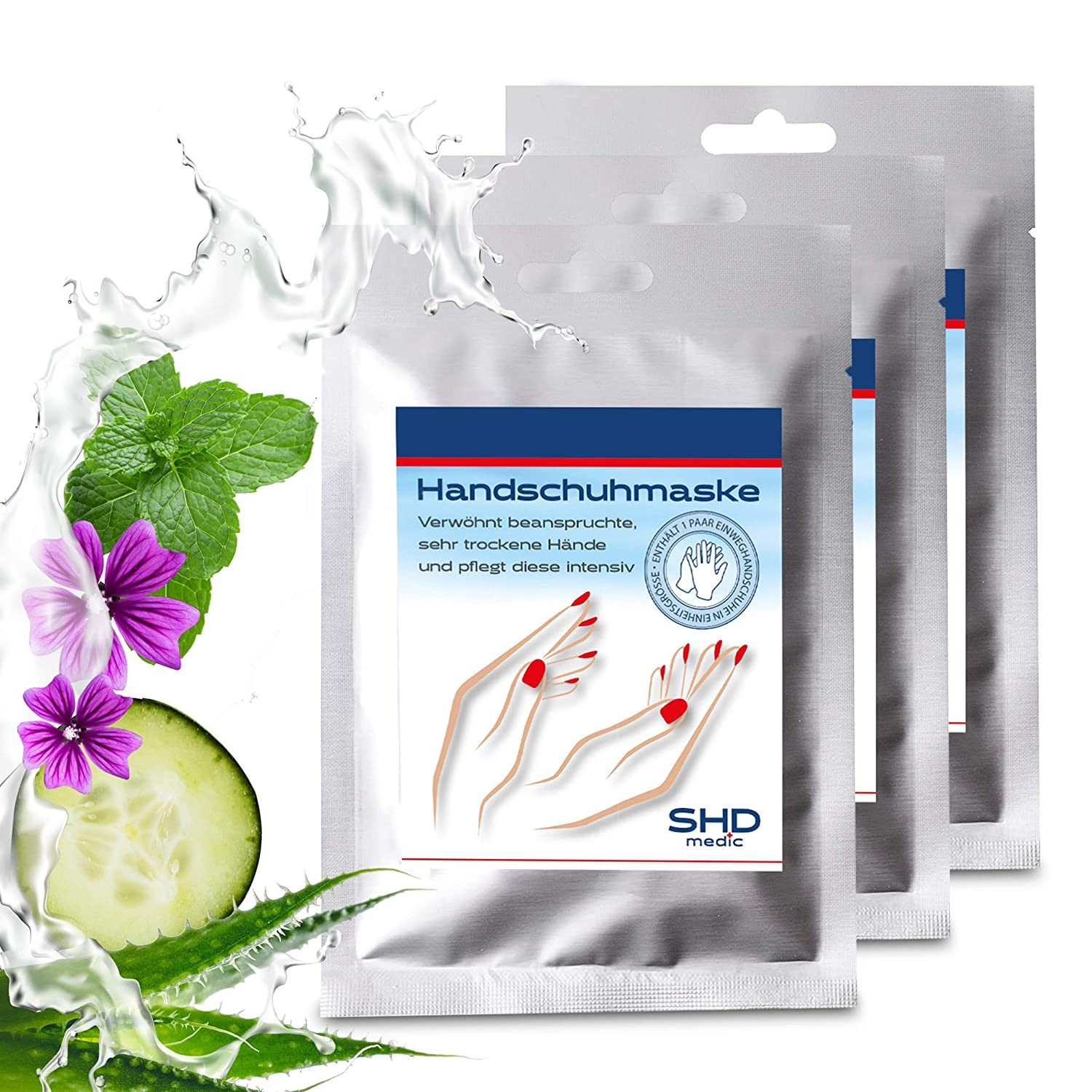 SHD Handmaske Handschuhmaske für beanspruchte, trockene Haut, 3-tlg.