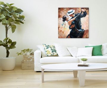Sinus Art Leinwandbild Digitales Gemälde – Tangotänzer auf Leinwand