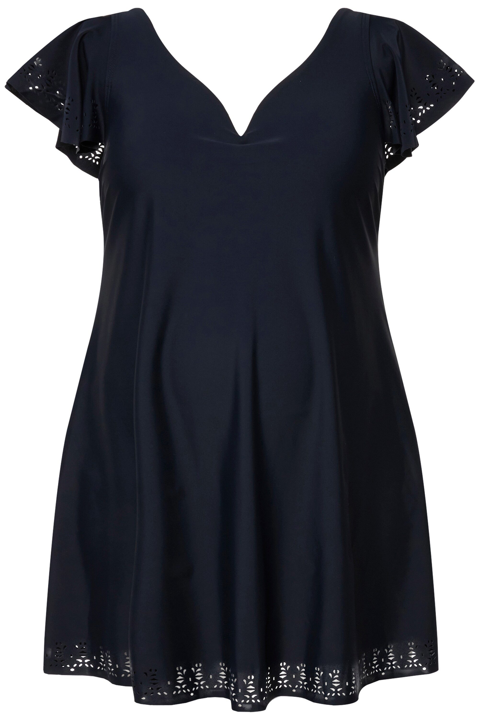 Ulla Popken Badekleid Badekleid Flügelärmel Softschalen günstig online kaufen