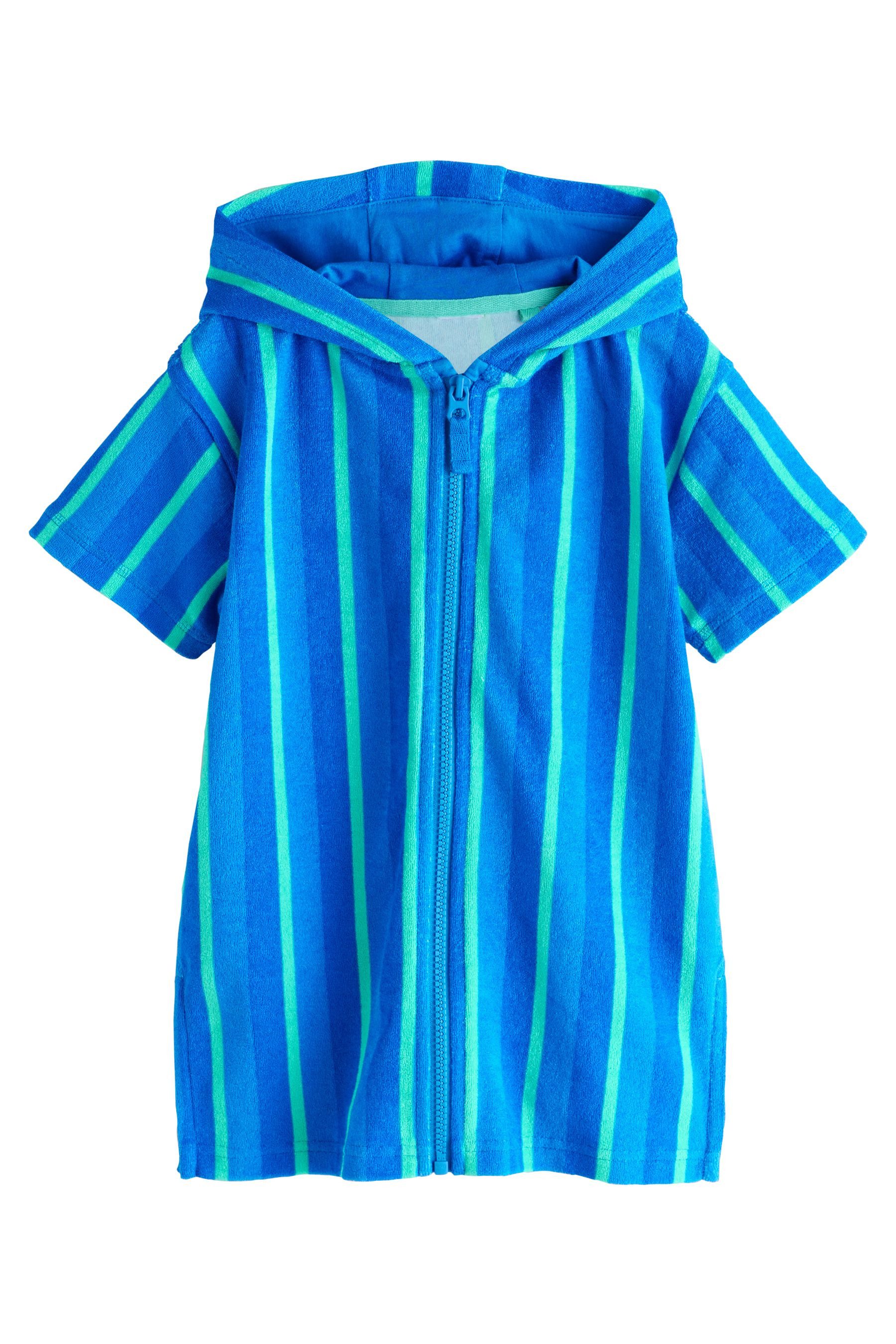 Next Badeponcho Frottee-Cover-up mit durchgehendem Reißverschluss, Baumwolle