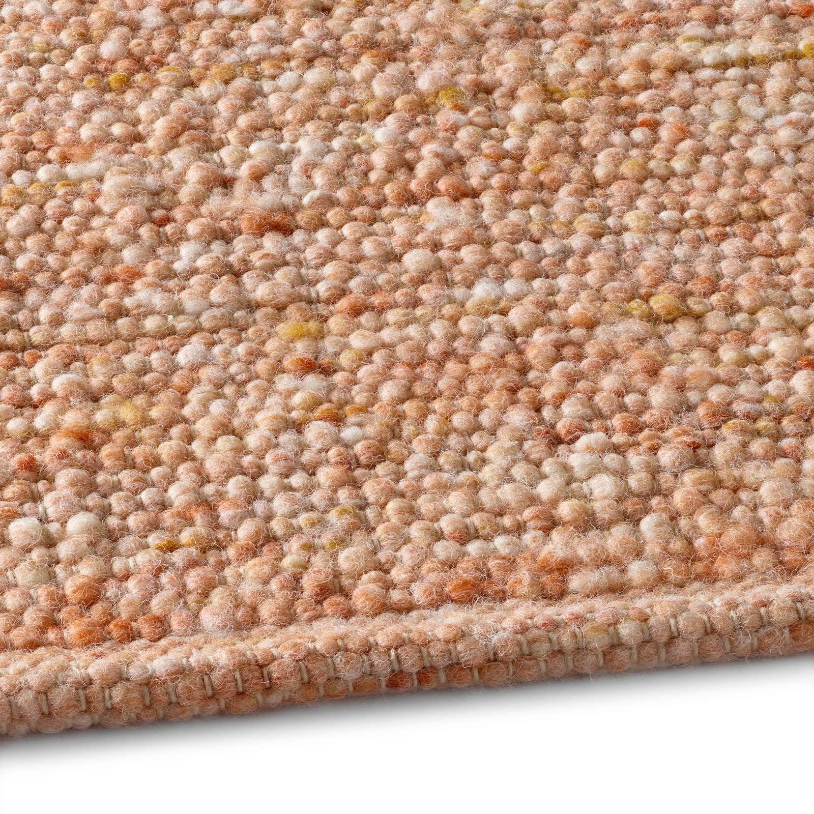 TaraCarpet Wollteppich TaraCarpet Handwebteppich Malmoe Fashion, rechteckig, Höhe: 10 mm, Handgewebter Teppich terra Wohnzimmer Schlafzimmer Esszimmer 070X130 – Bild 4 von 5