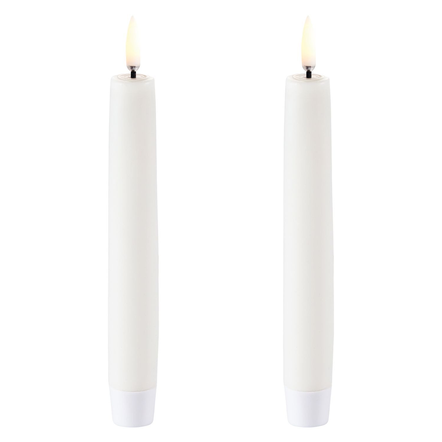 LED-Kerze Stabkerze Nordic White Smooth 15 cm