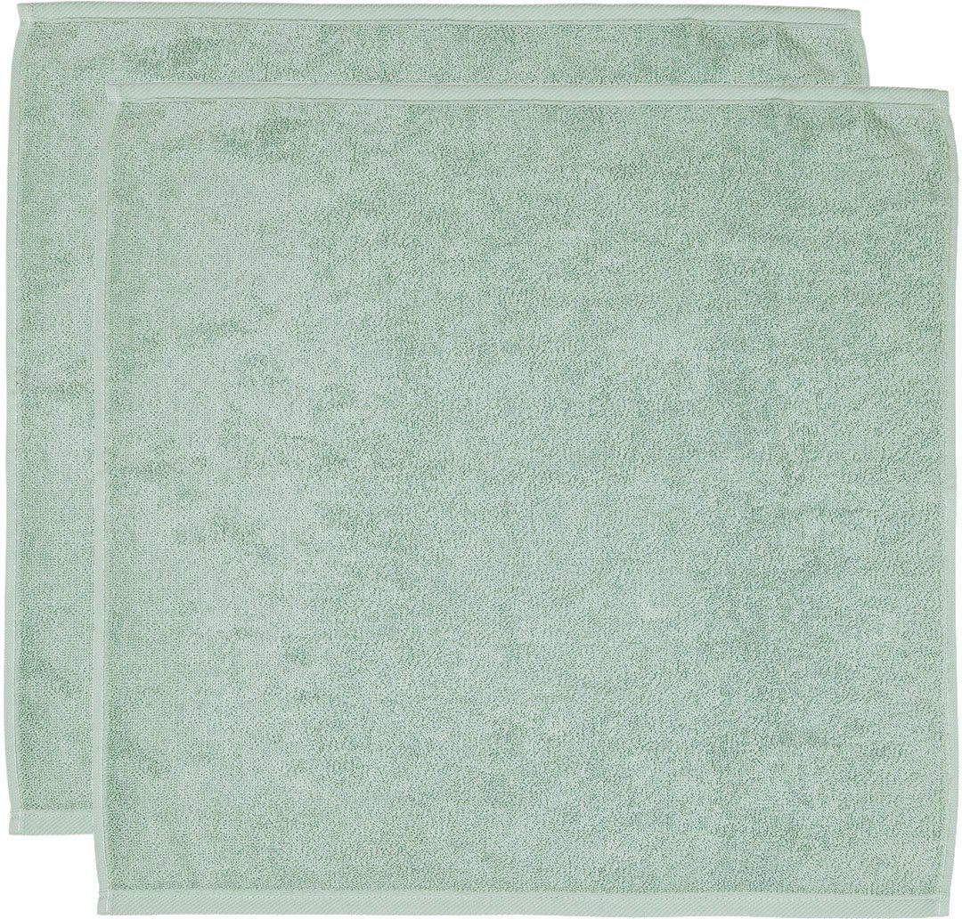 Küchen-Frottiertuch, vielseitig cm, 50x50 Küchenhelfer Geschirrtuch 2-tlg), (Set, Jade unifarben aus ROSS Baumwolle, einsetzbarer 100%