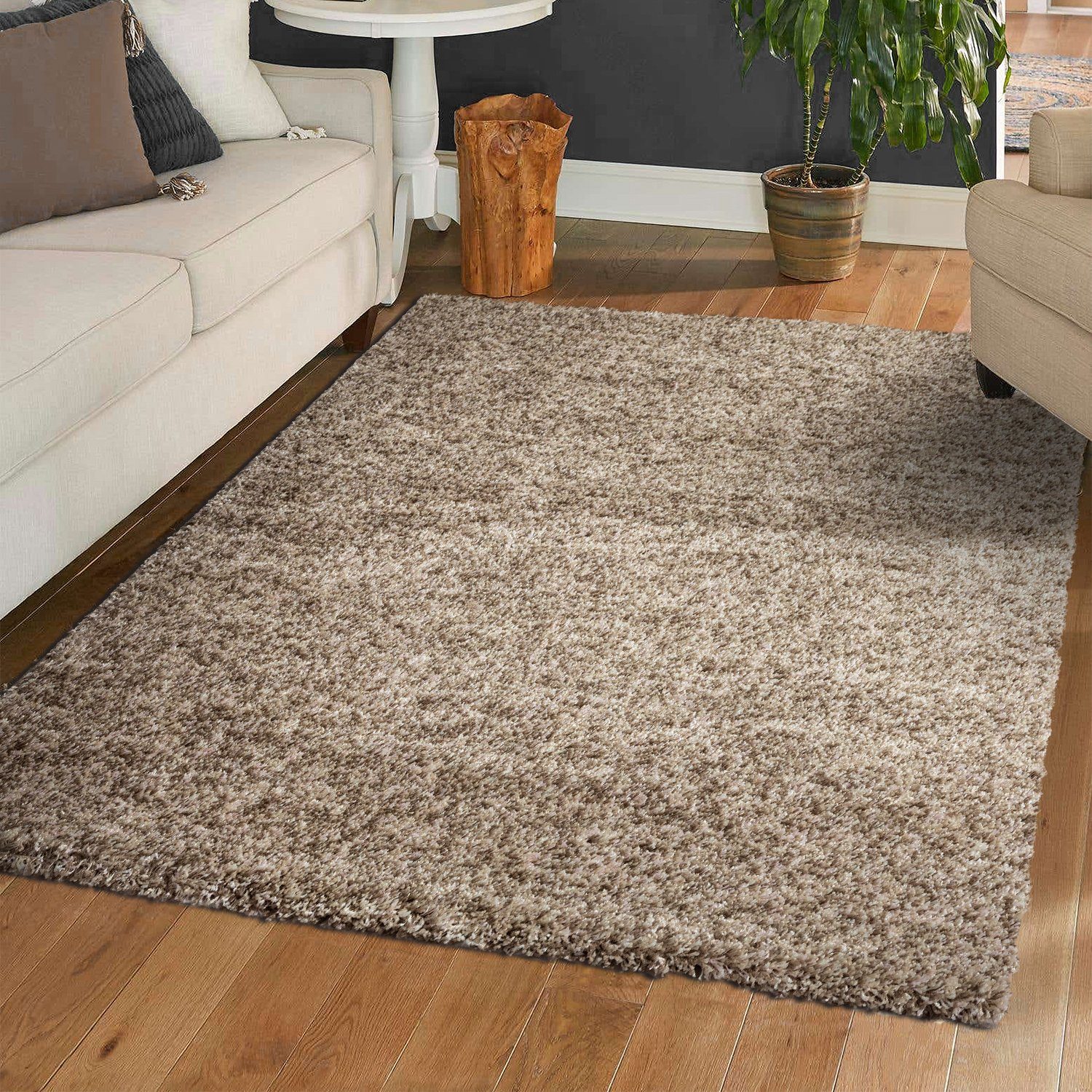 Vimoda Hochflor-Teppich LUX Shaggy Hochwertige Premium Qualität, Rechteckig, Höhe: 30 mm, Läufer hochflor Shaggy Einfarbig extra Dicht & weich für Wohnzimmer