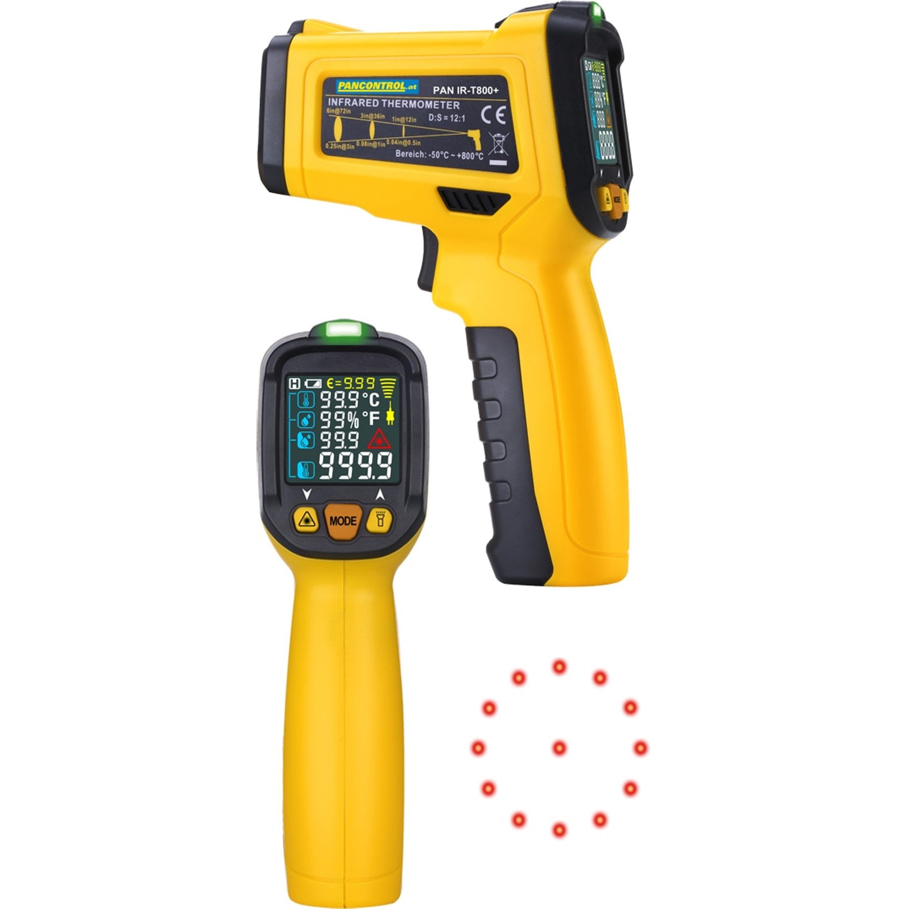 Infrarotsensor PANCONTROL Infrarot-Thermometer PAN IR-T800+