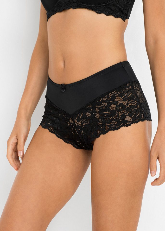 bonprix Panty klassischer Stil, feine Spitze mit Blumenmotiv, bequeme Passform