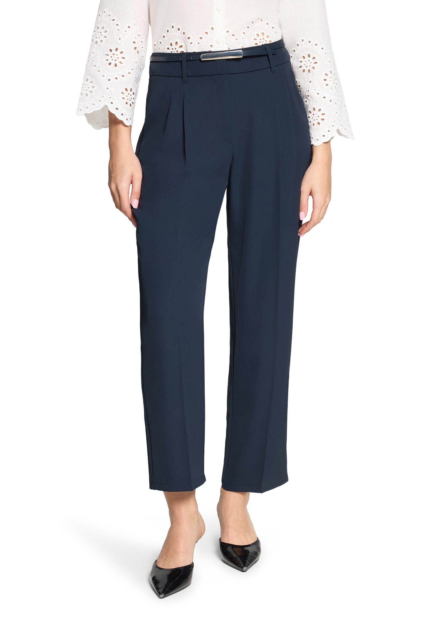 Stoffhose Damen unifarben