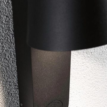 Paulmann LED Außen-Wandleuchte LED Wandleuchte Caissa in Anthrazit 9W 700lm IP44 mit Bewegungsmelder, keine Angabe, Leuchtmittel enthalten: Ja, fest verbaut, LED, warmweiss, Aussenlampe, Aussenwandleuchte, Outdoor-Leuchte