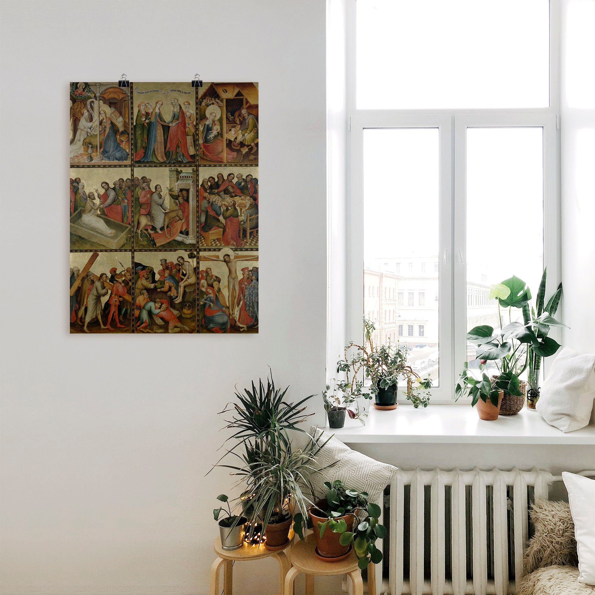 Artland Poster Goldene Tafel. Außenflügel II, Religion (1 St), ohne Rahmen