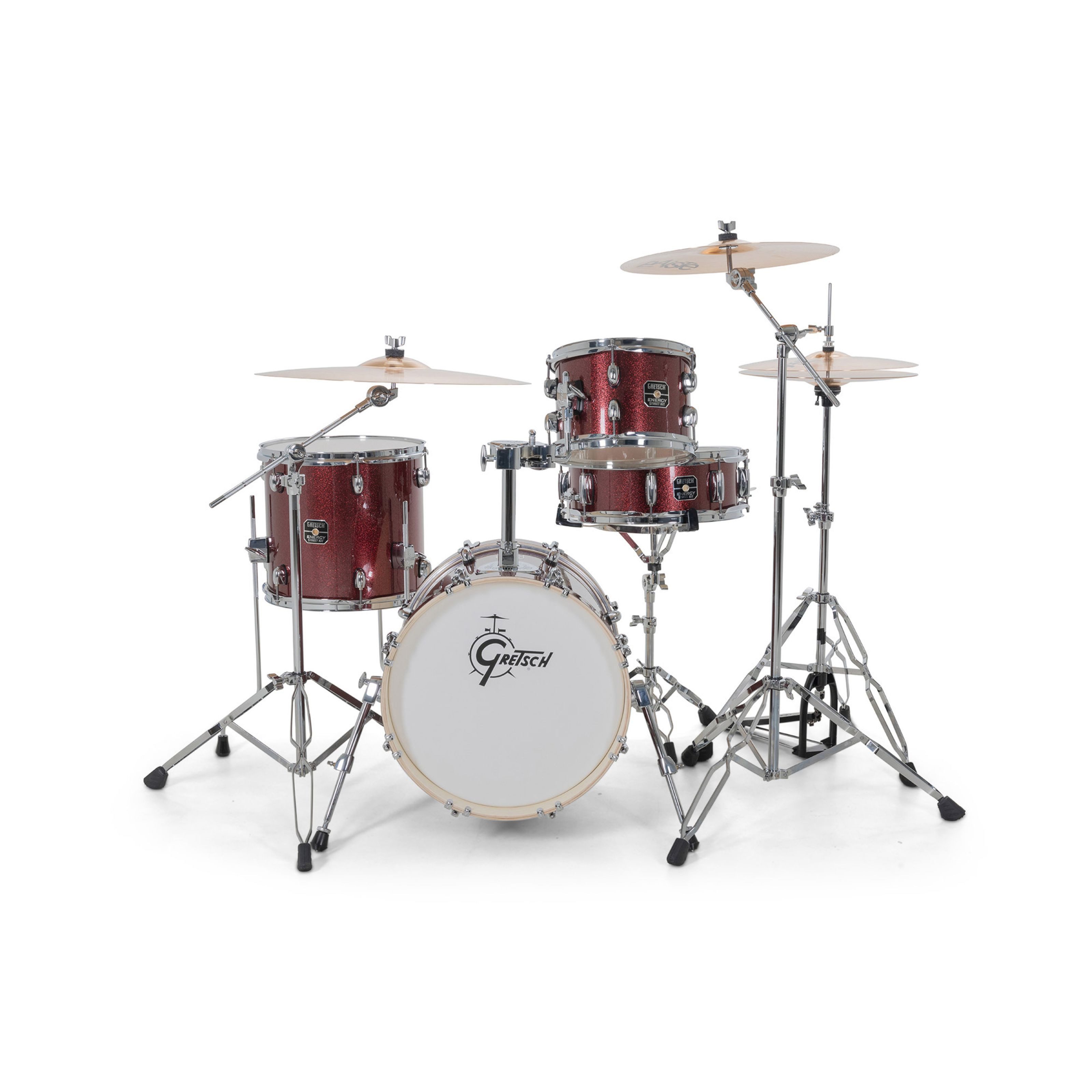Gretsch Schlagzeug, Schlagzeuge, Drum-Sets, GE4S464B Energy Street Kit Ruby Sparkle - Drum-Set