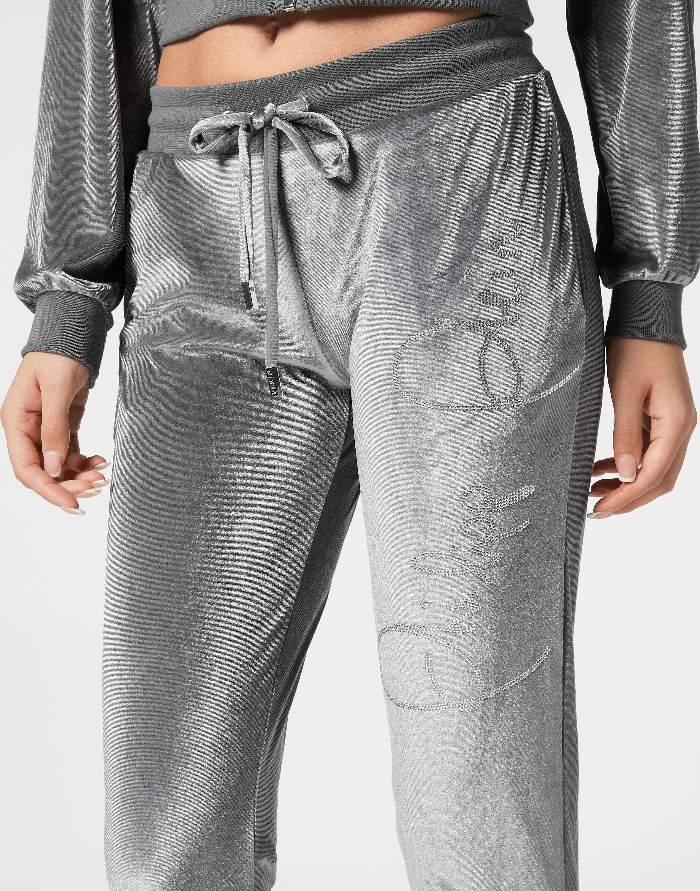 PHILIPP PLEIN Jogginghose Signature Mit Schmucksteinen