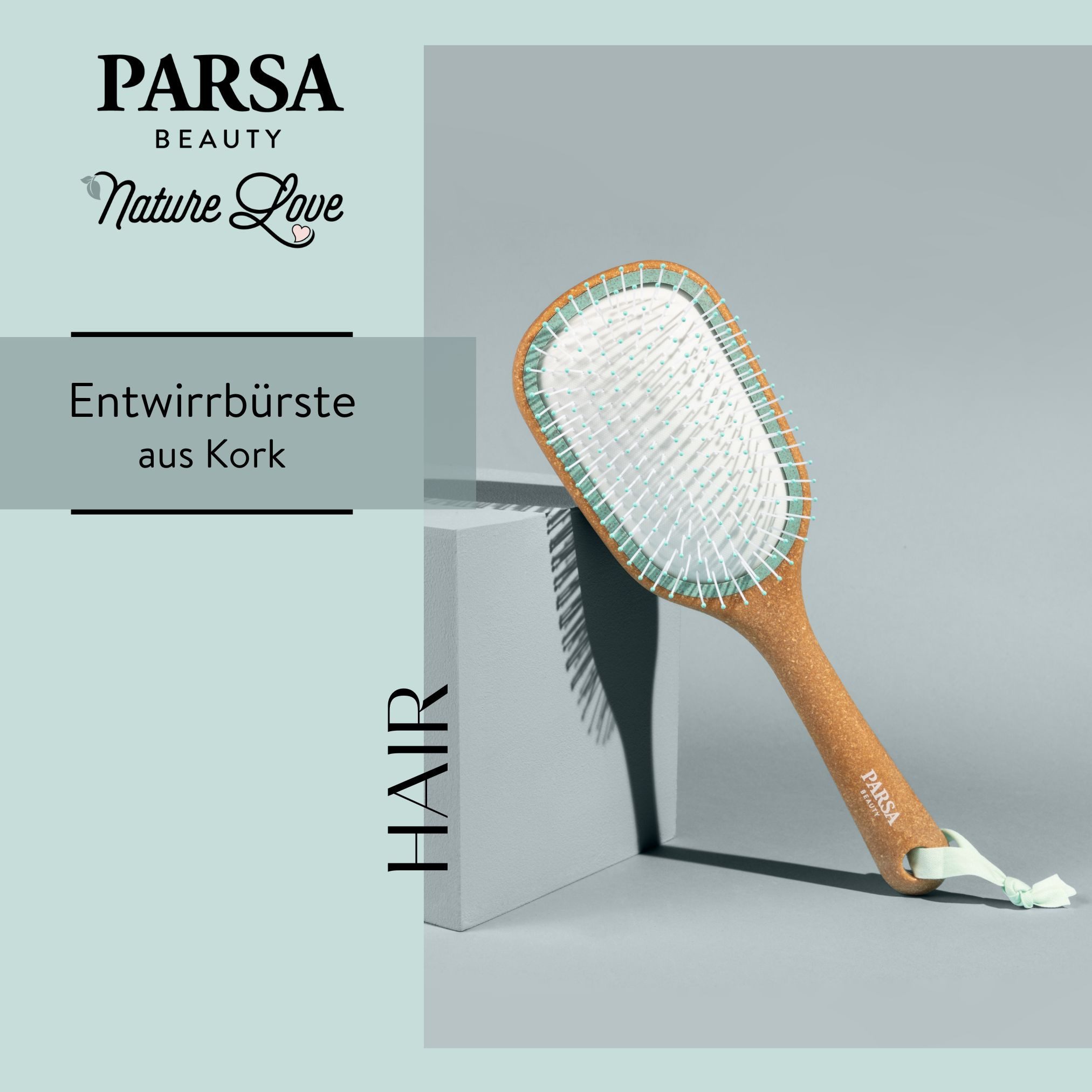 PARSA Beauty Haarbürste PARSA Beauty NATURE LOVE Entwirr-Haarbürste – Korkgriff & Borsten