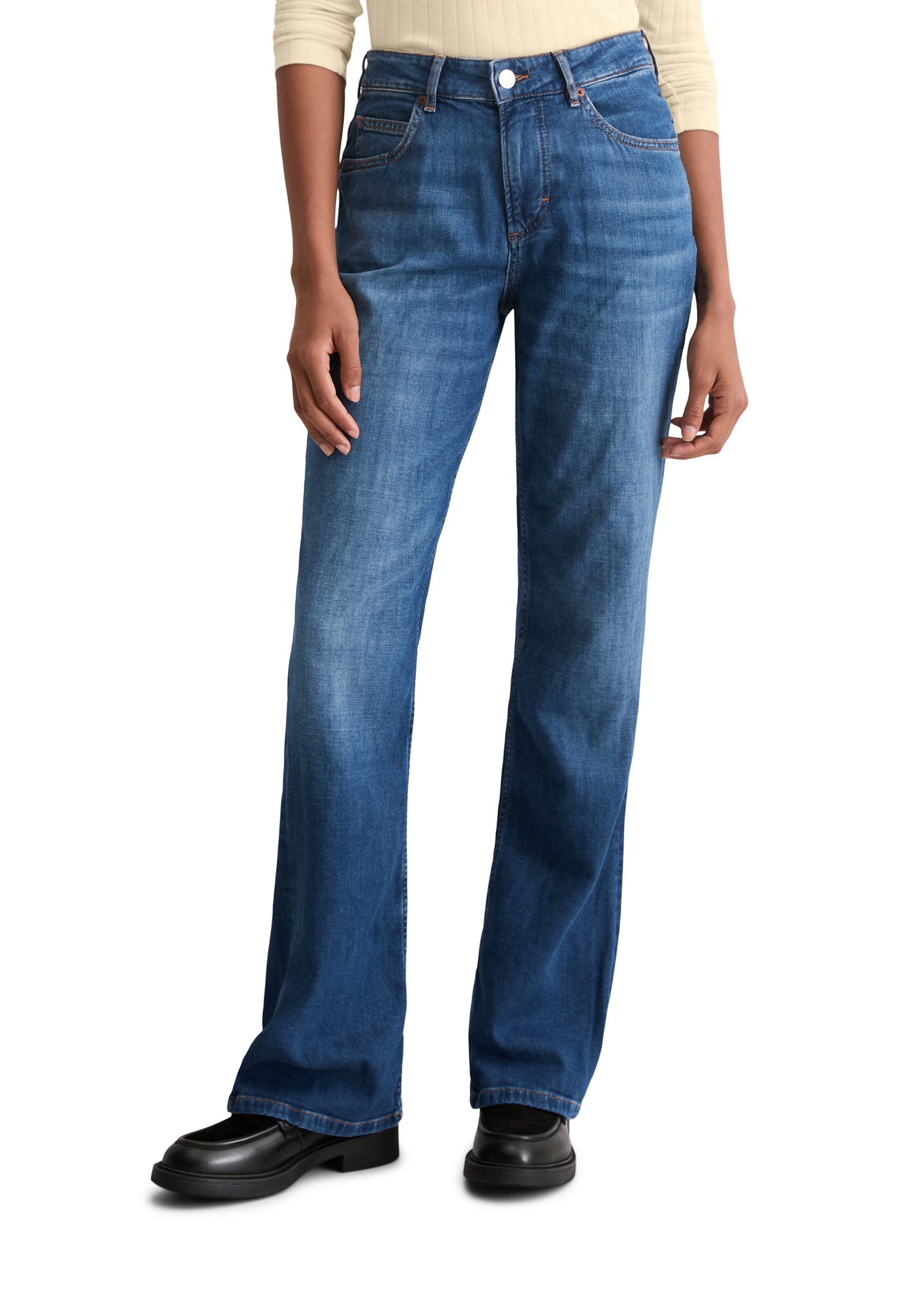 Marc O'Polo 5-Pocket-Jeans Kiruna flared fit aus Cashmere Touch Denim günstig online kaufen