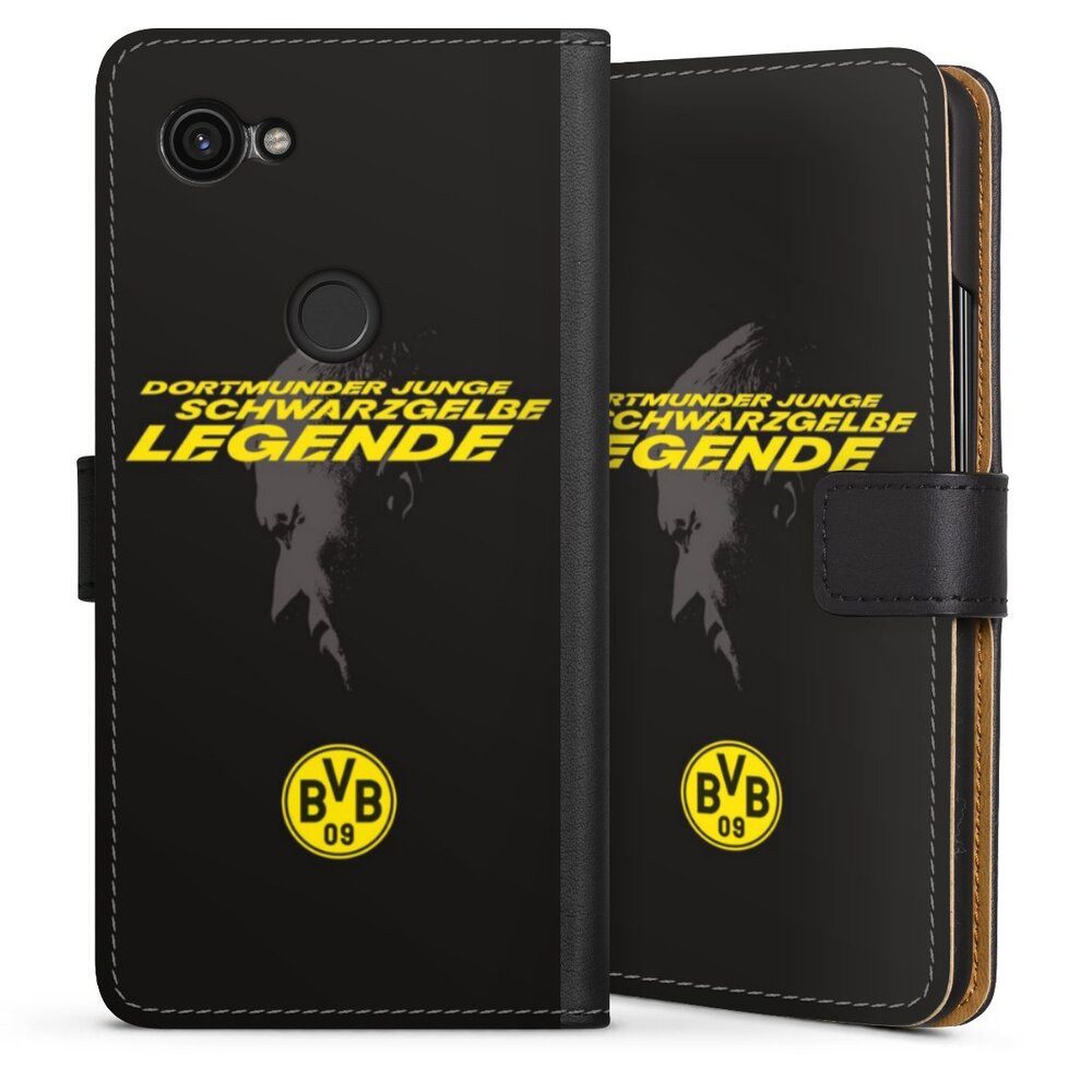 DeinDesign Handyhülle Marco Reus Borussia Dortmund BVB Danke Marco Schwarzgelbe Legende, Google Pixel 3a Hülle Handy Flip Case Wallet Cover Handytasche Leder