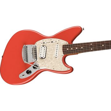 Fender E-Gitarre, Kurt Cobain Jag-Stang RW Fiesta Red - Signature E-Gitarre