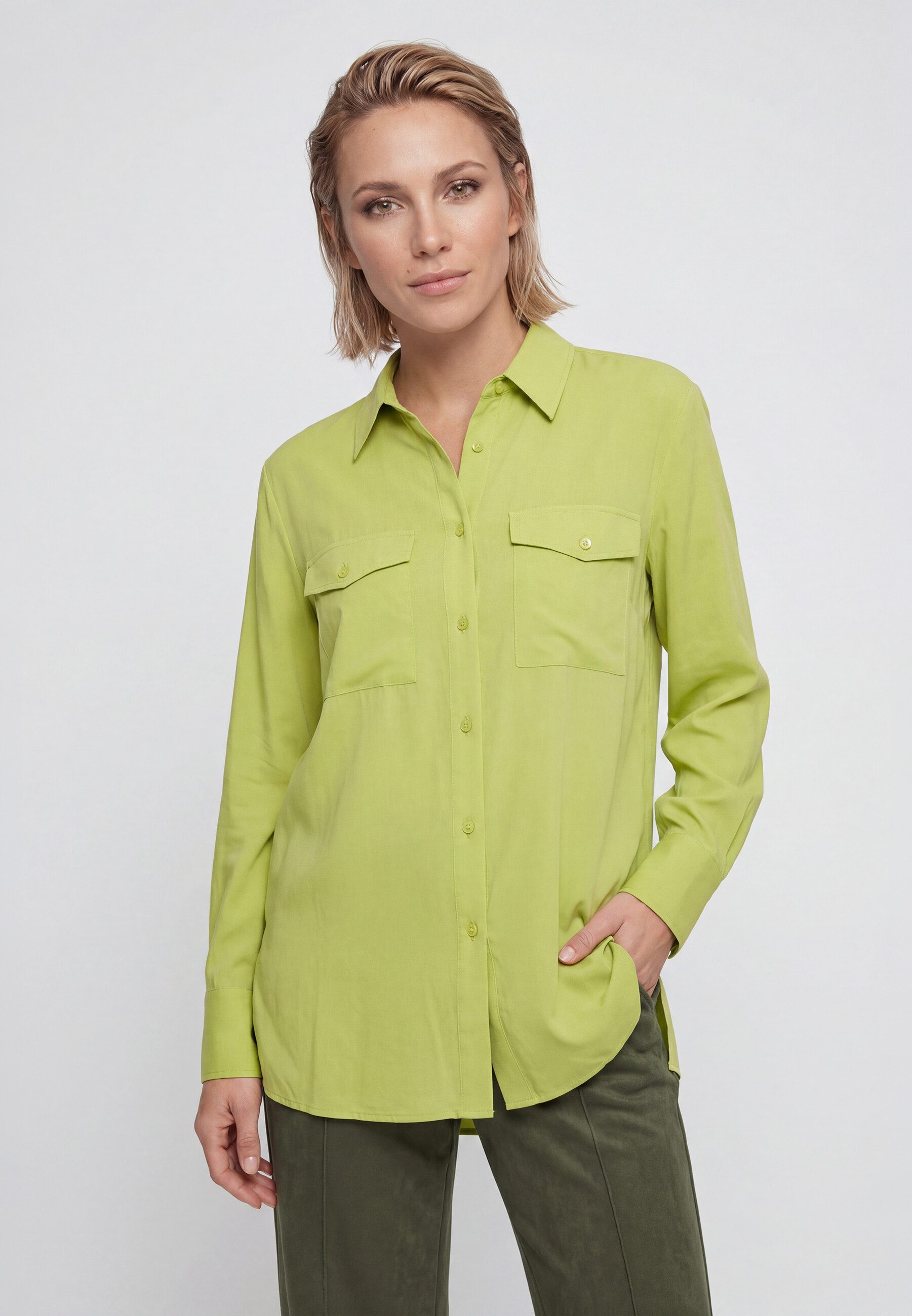 Olsen Hemdbluse mit Hemdblusenkragen