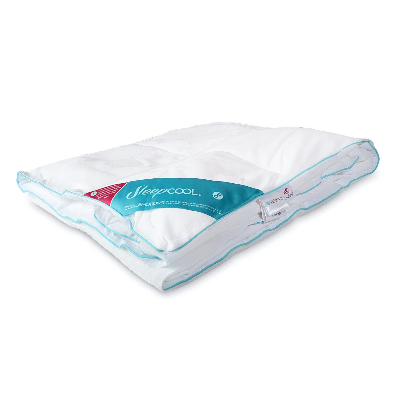 SleepCOOL Sommerbettdecke Leichte Decke mit Kühleffekt, Nicht schwitzen, Nicht frieren, Füllung: Polyester und Lyocell, Temperaturregulierend