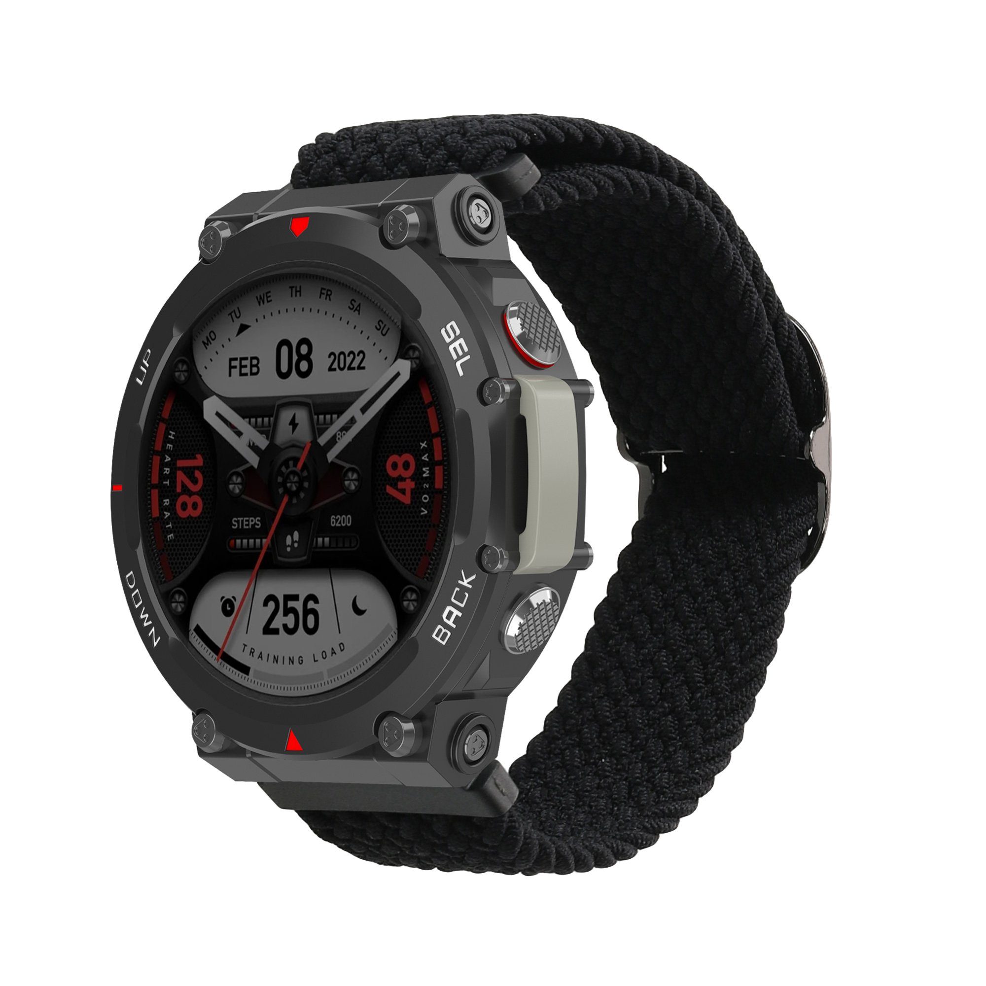 kwmobile Armband für Huami Amazfit T-Rex 2 Smartwatch, 1-tlg., Nylon Fitnesstracker Sportarmband Band - Innenmaße von 14 - 22 cm