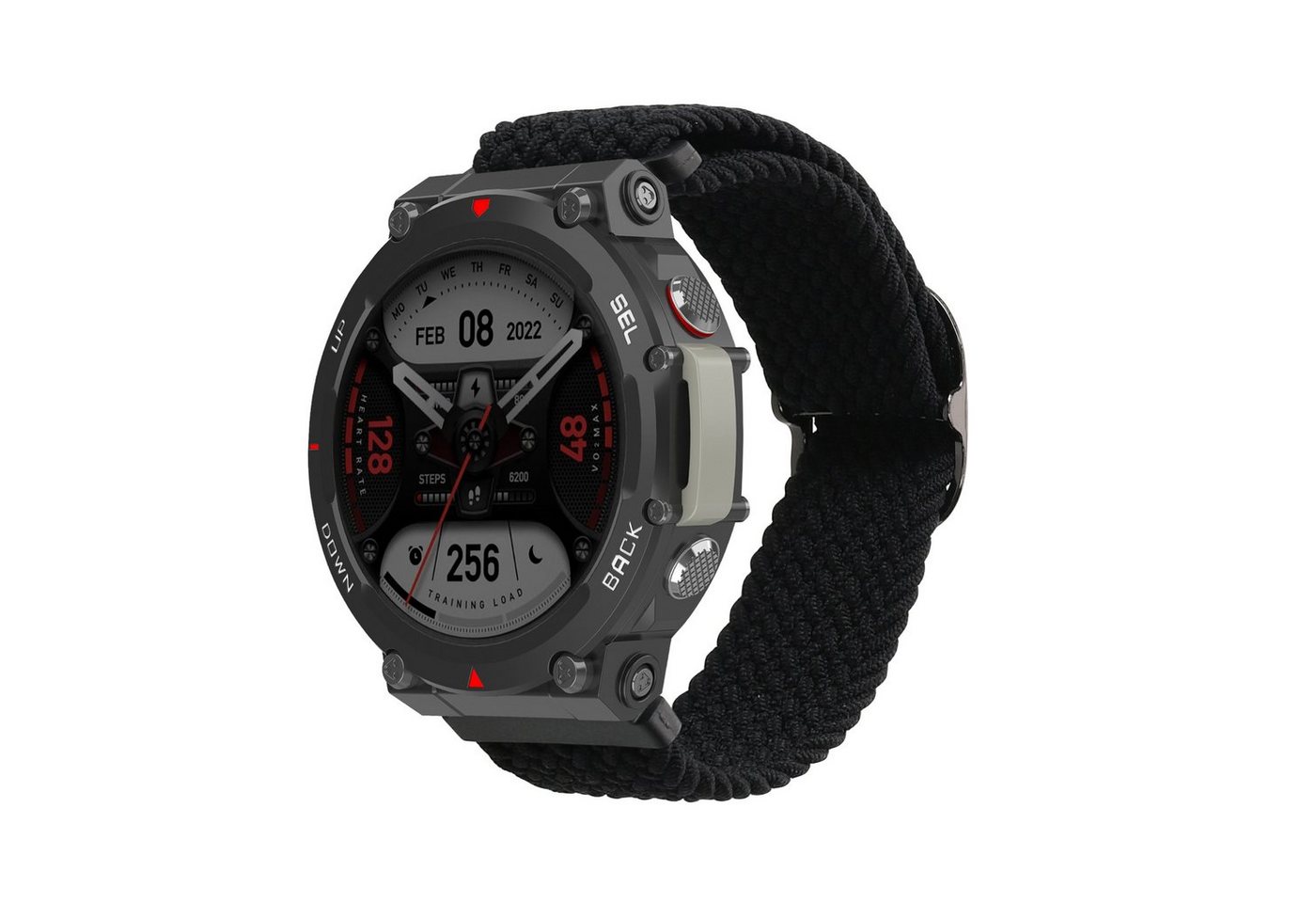 kwmobile Armband für Huami Amazfit T-Rex 2 Smartwatch, 1-tlg., Nylon Fitnesstracker Sportarmband Band - Innenmaße von 14 - 22 cm
