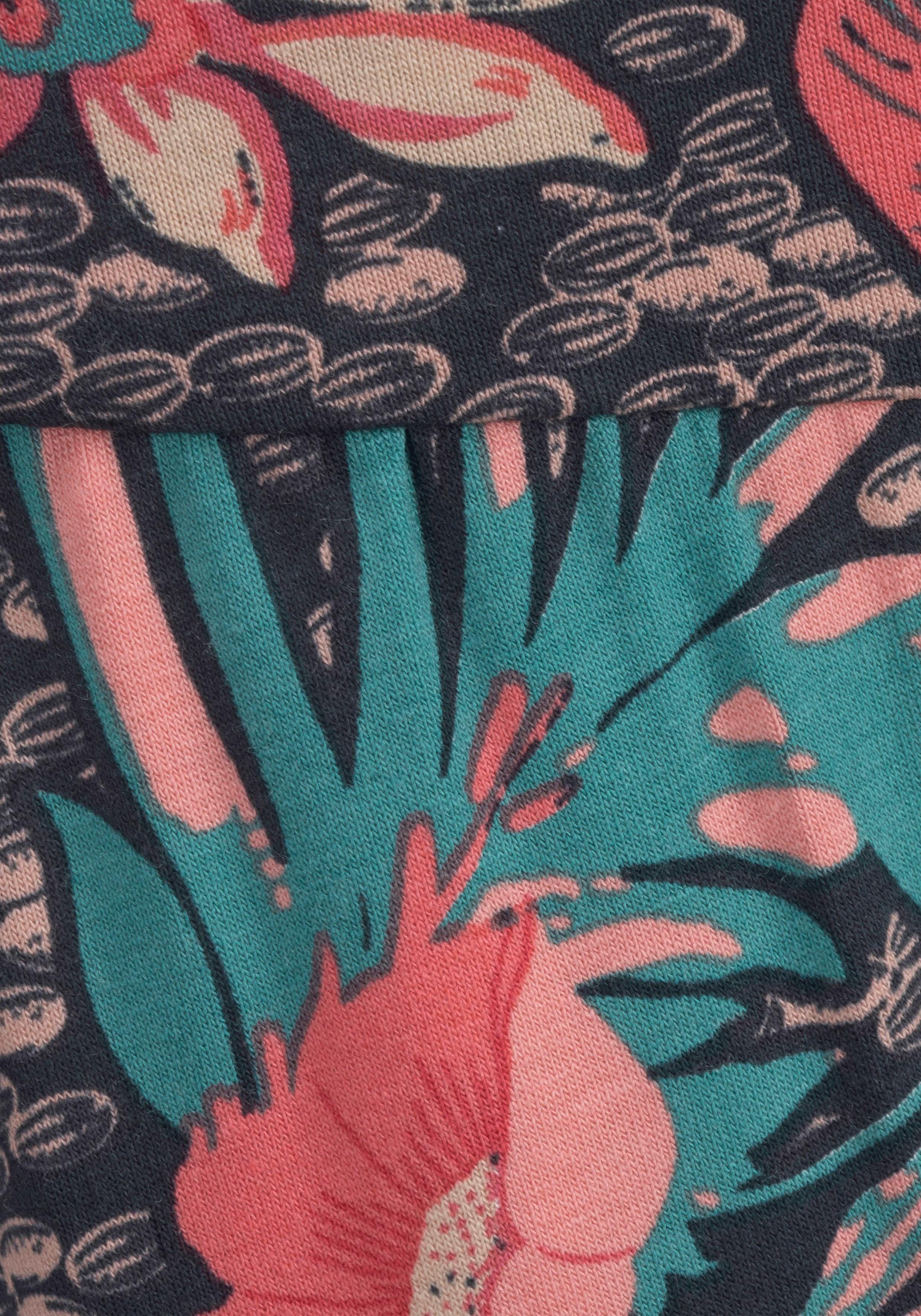 Chiemsee beach pants in all-over print with pockets, fabric pants, 7/8 pants