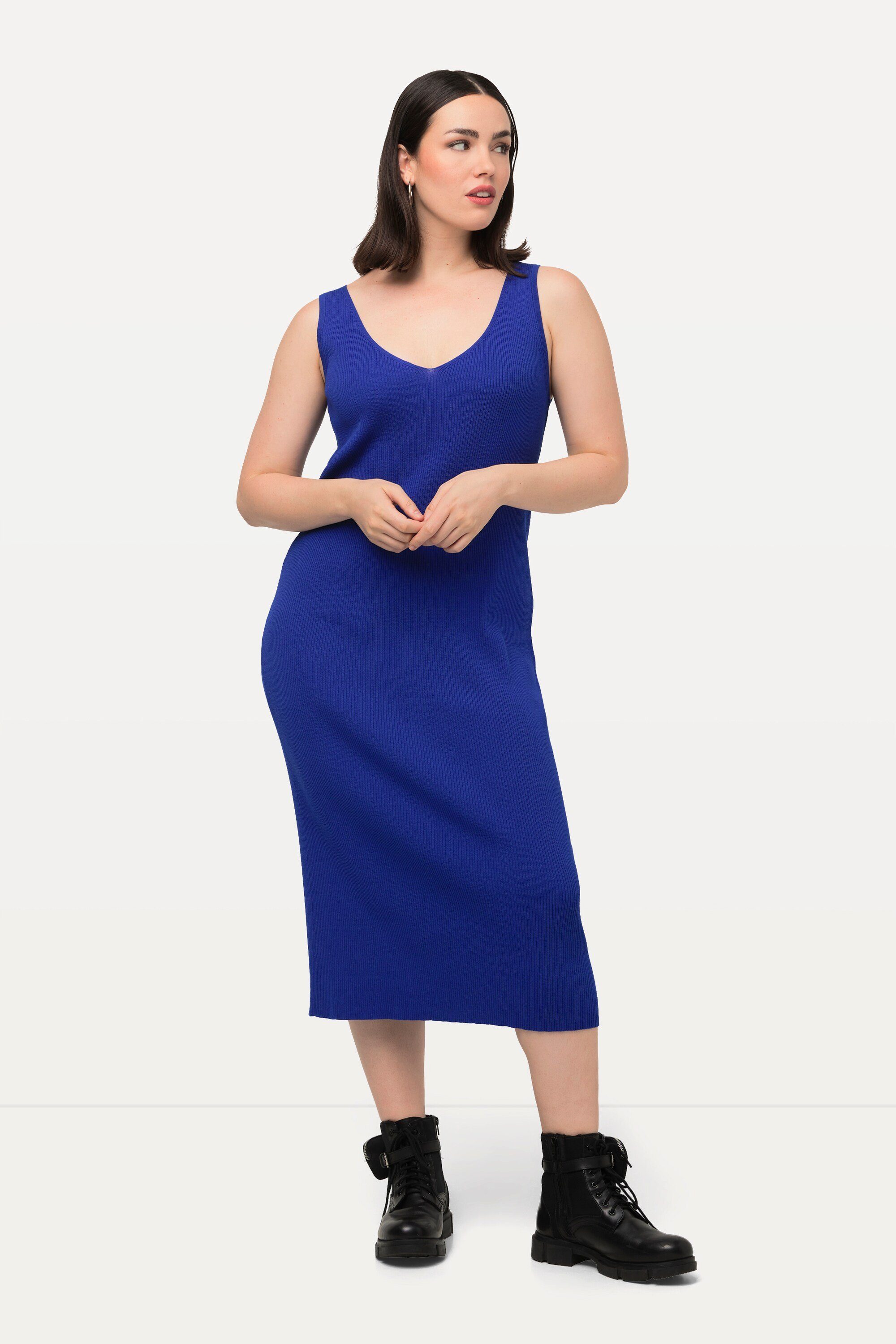 Ulla Popken Strickkleid Strickkleid Rippstrick Slim günstig online kaufen