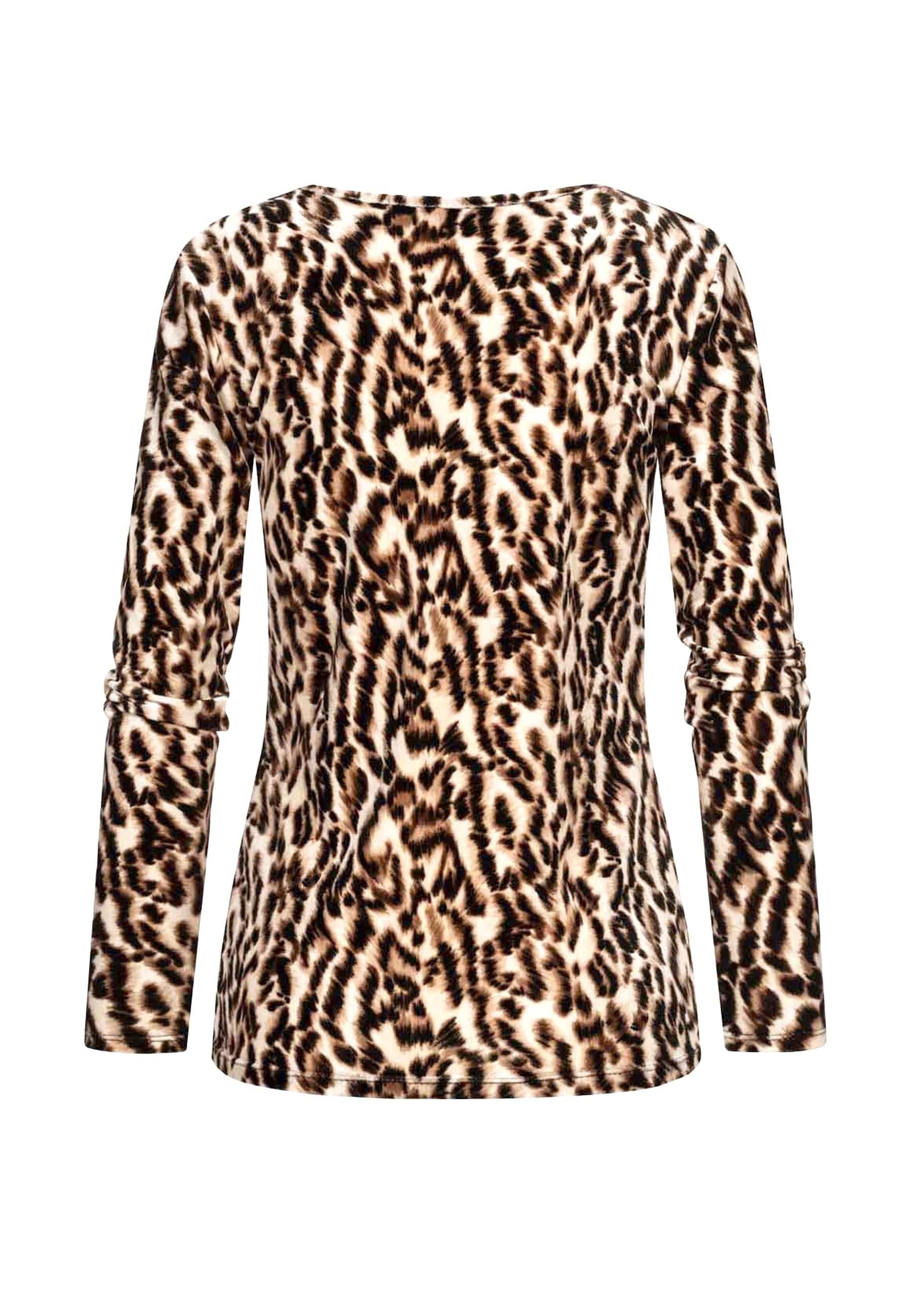 CLOUD 5IVE Longsleeve CLOUD 5IVE Langarm Samt Shirt Longsleeve mit Leo Prin günstig online kaufen