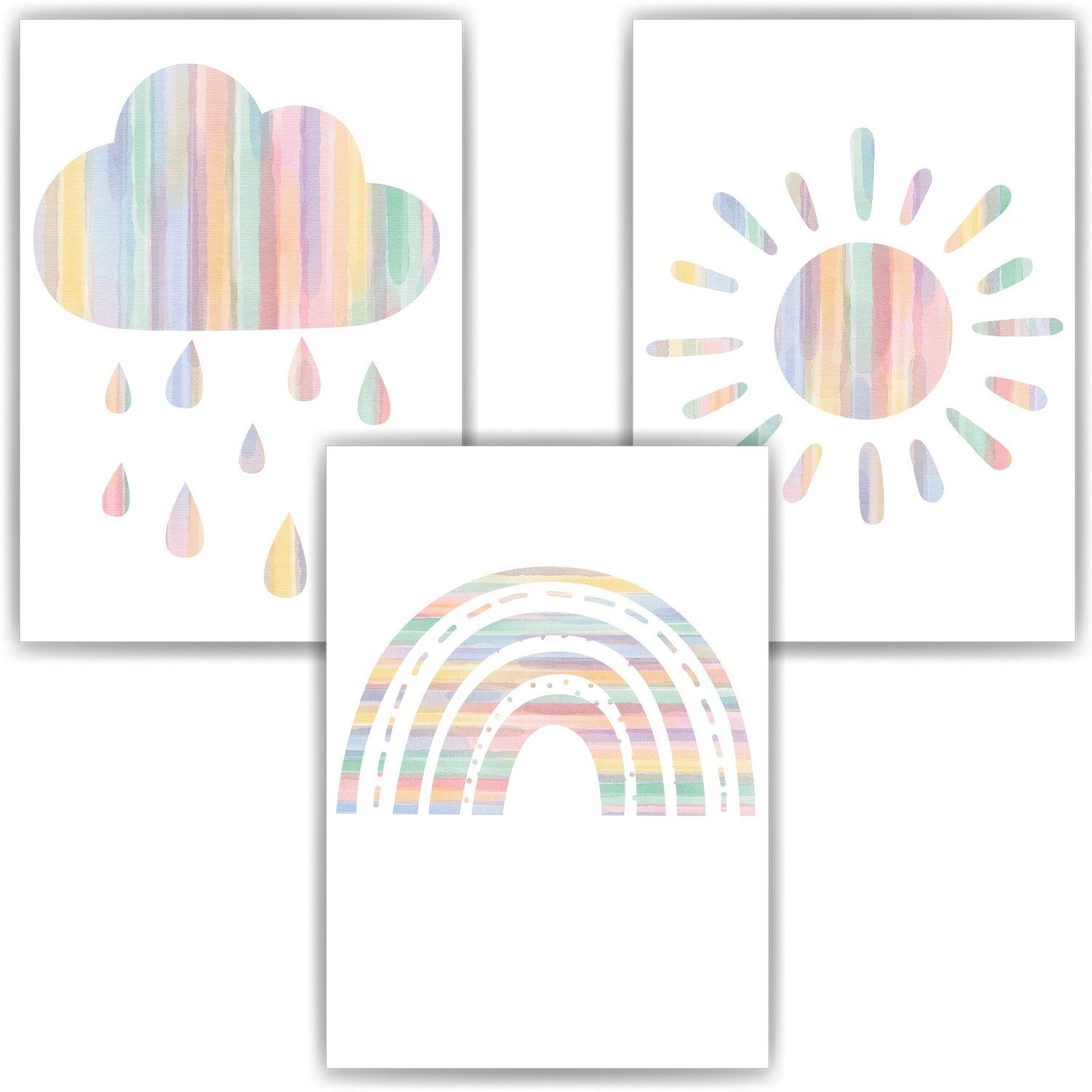 Tigerlino Poster Boho Regenbogen Sonne Wolke günstig online kaufen
