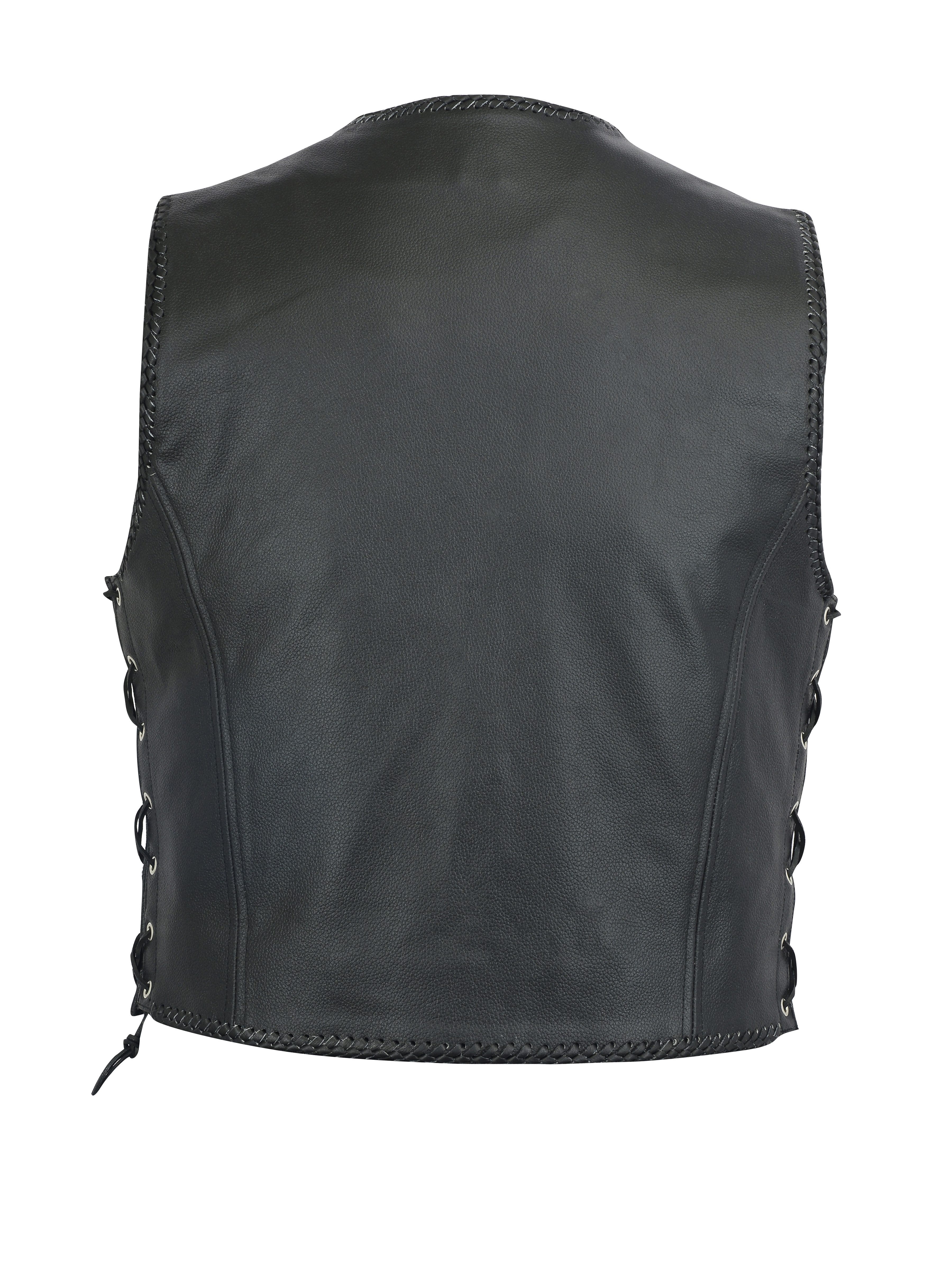 Myooka Lederweste Herren Lederweste Kutte Biker Weste Clubweste Chopper Weste Motorrad (1-tlg)