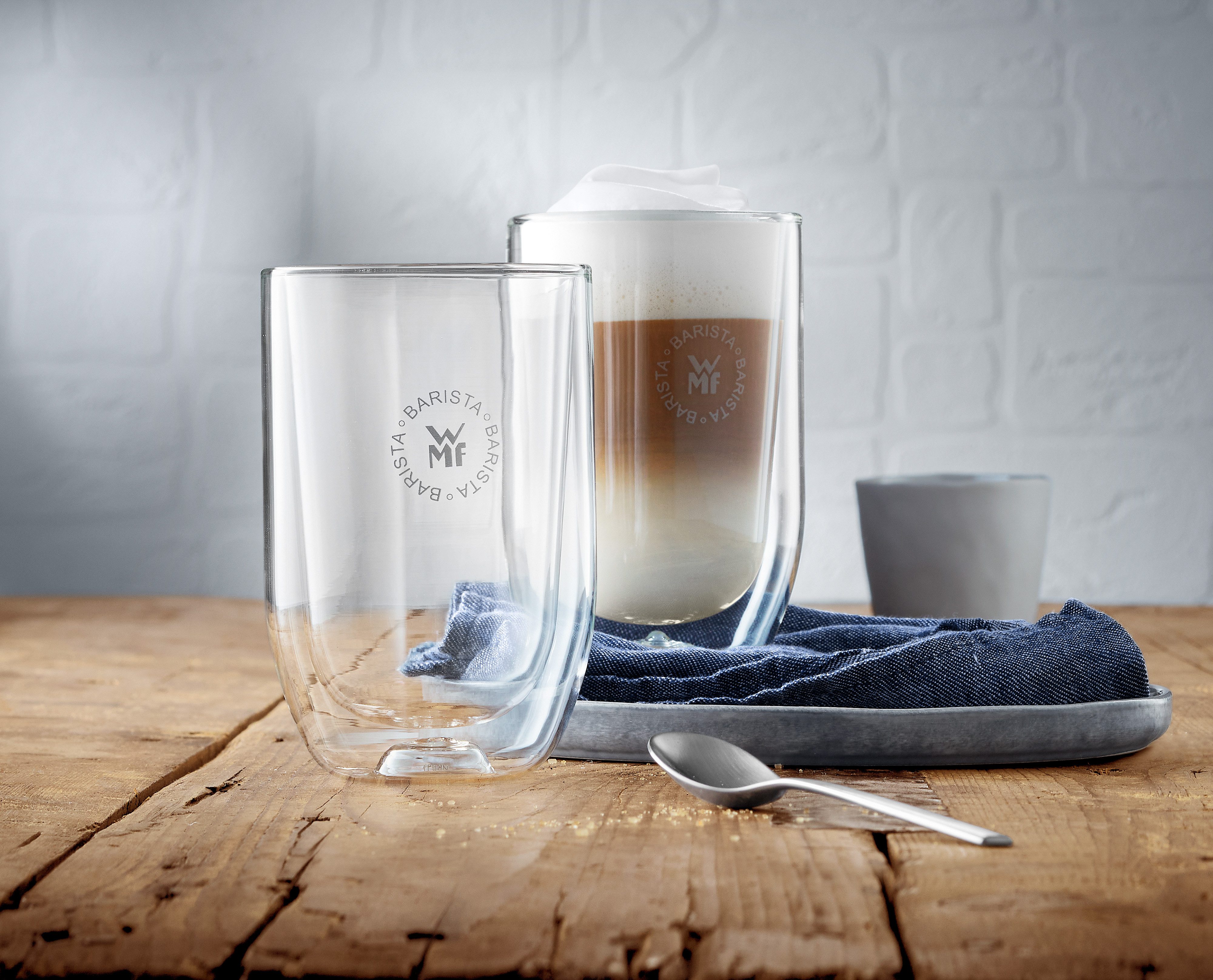 WMF Thermoglas Barista, 2-tlg., Glas, doppelwandiges hitzebeständiges Glas, stilvoll, kein Kondenswasser