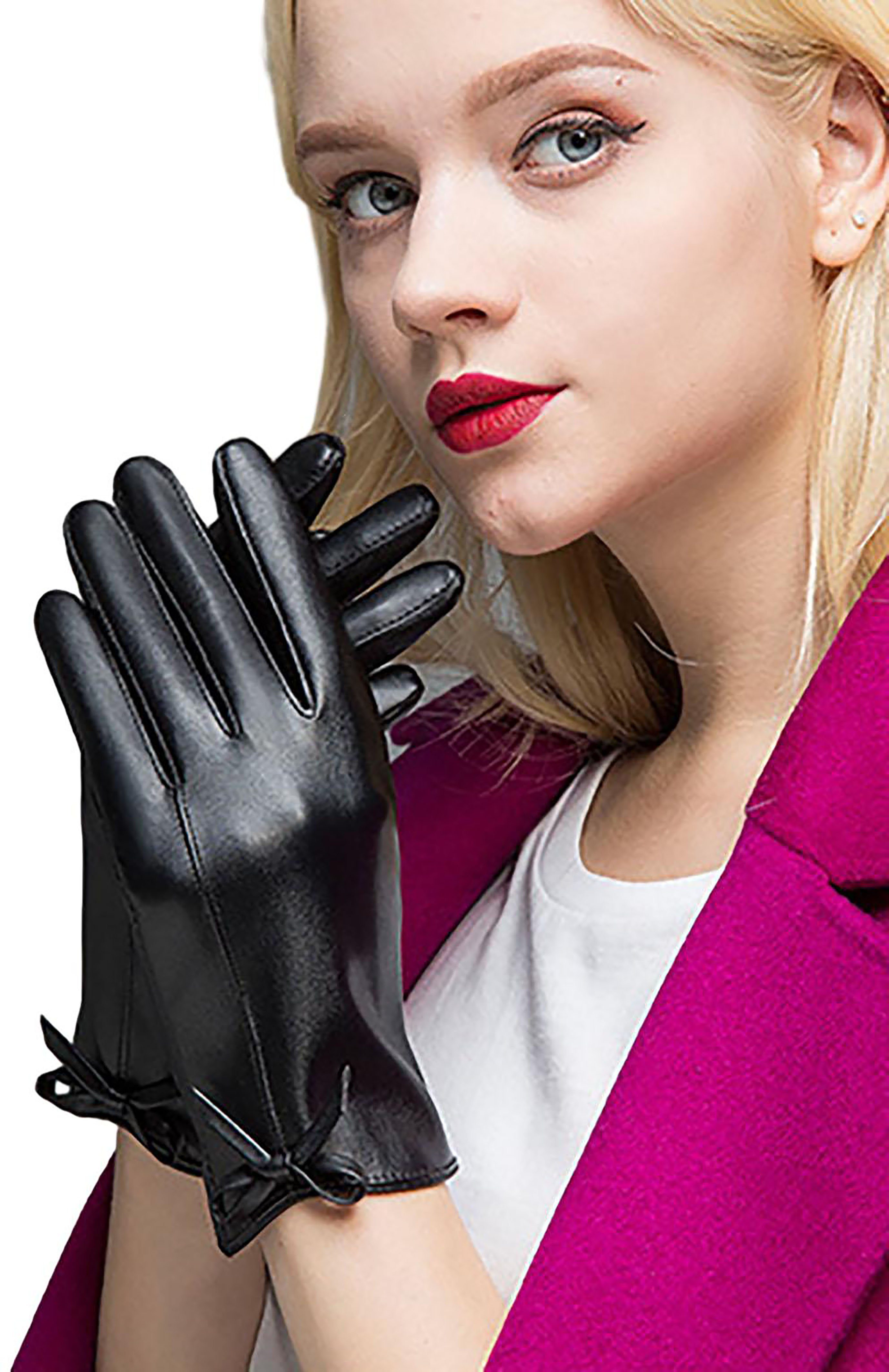 SRRINM Trikot-Handschuhe Lederhandschuhe Voller Touchscreen Gepolstert Warm Reiten Outdoor