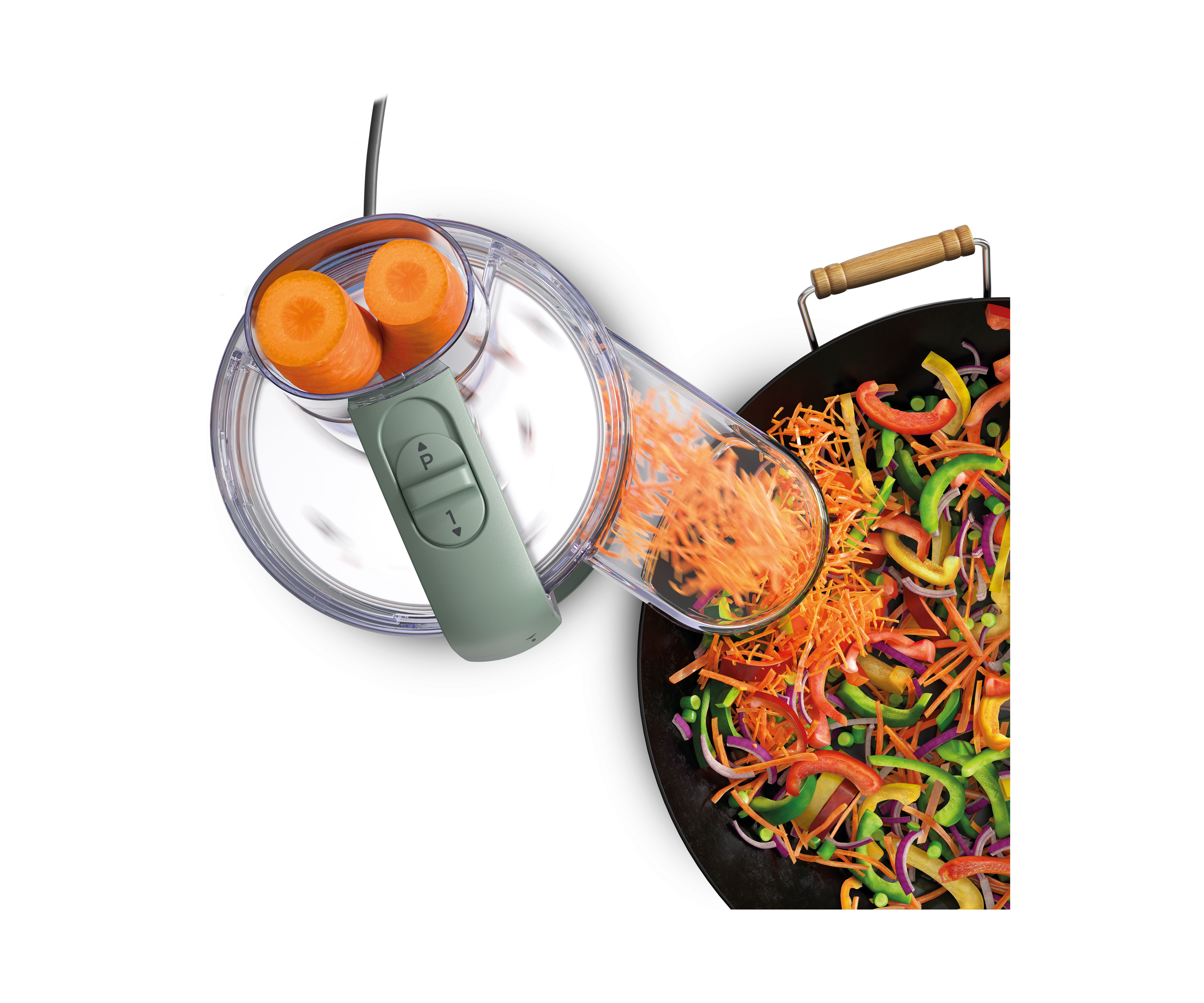 KENWOOD Küchenmaschine FDP23.380GR - Multipro Go, Express-Serve, 1,3 l Behälter, 900W, Grün, 900 W, 1,3 l Schüssel, Für Smoothies, zum Schneiden, Reiben, Pürier – Bild 5 von 5