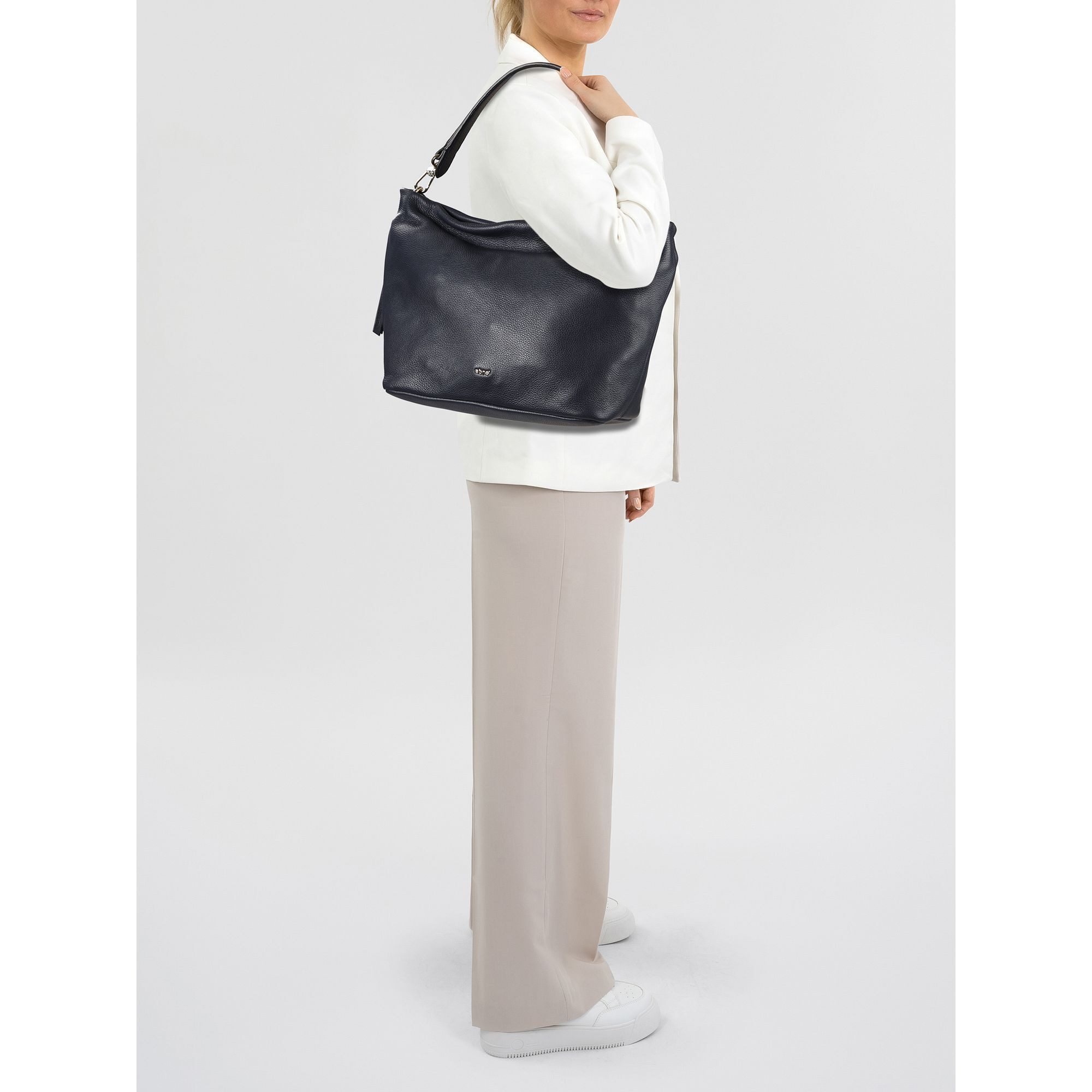 Abro Schultertasche Ebony, Leder