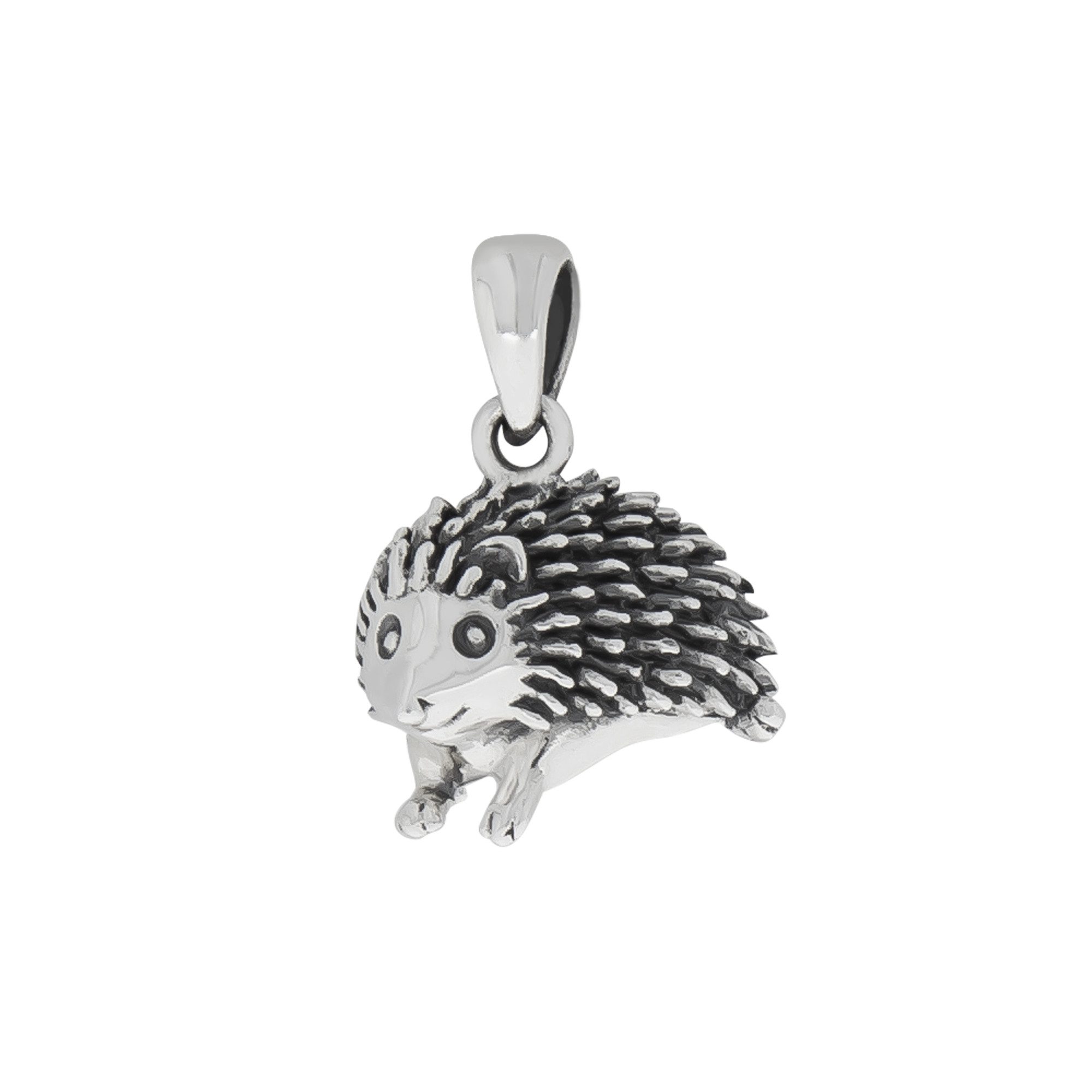 Vivance Kettenanhänger 925/- Sterling Silber oxidiert Igel