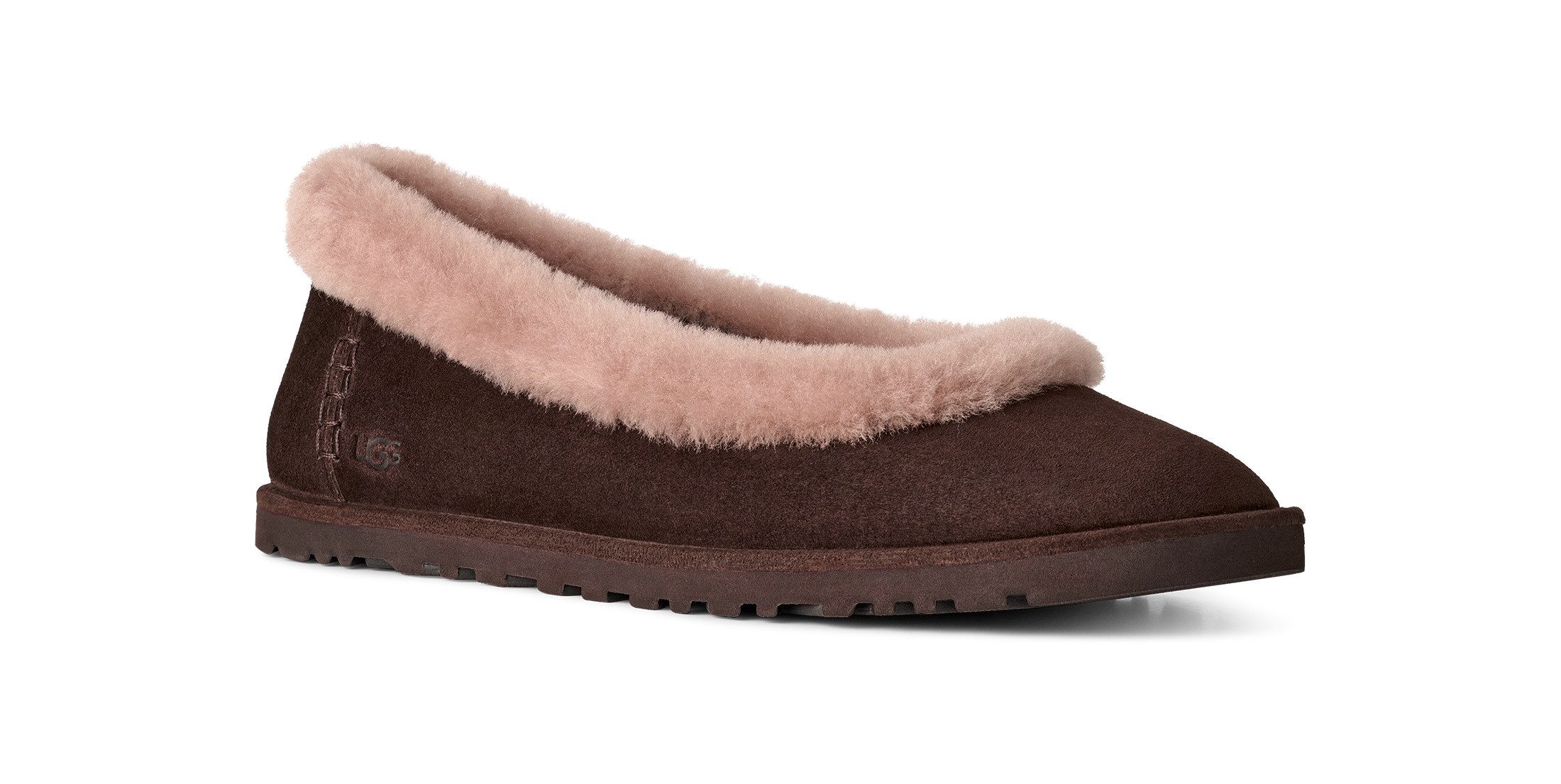 UGG Zora Ballet Flat Ballerina Homeslippers, Flats mit Logoverzierung günstig online kaufen